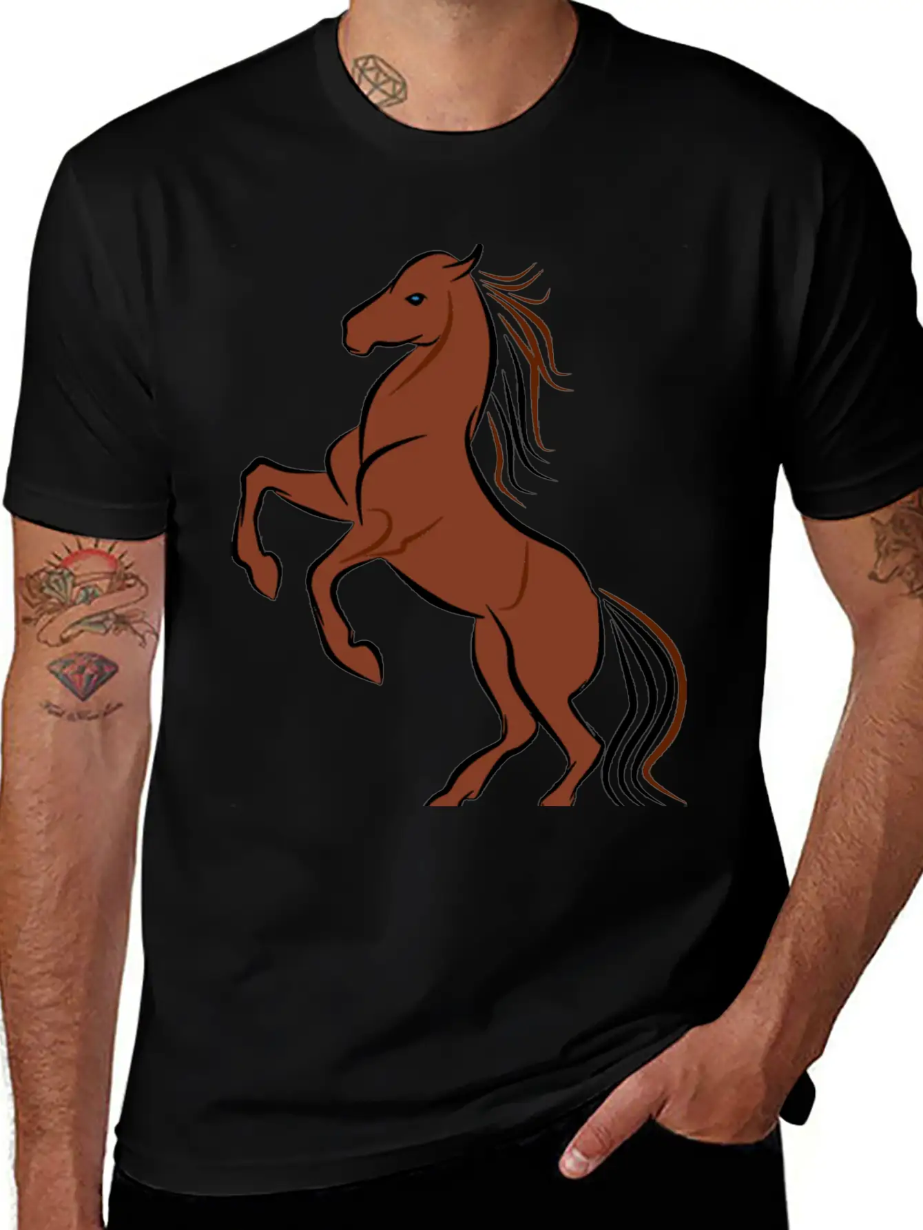 Horse Sports Unisex Casual T-Shirt – Clean Design For Daily Comfort