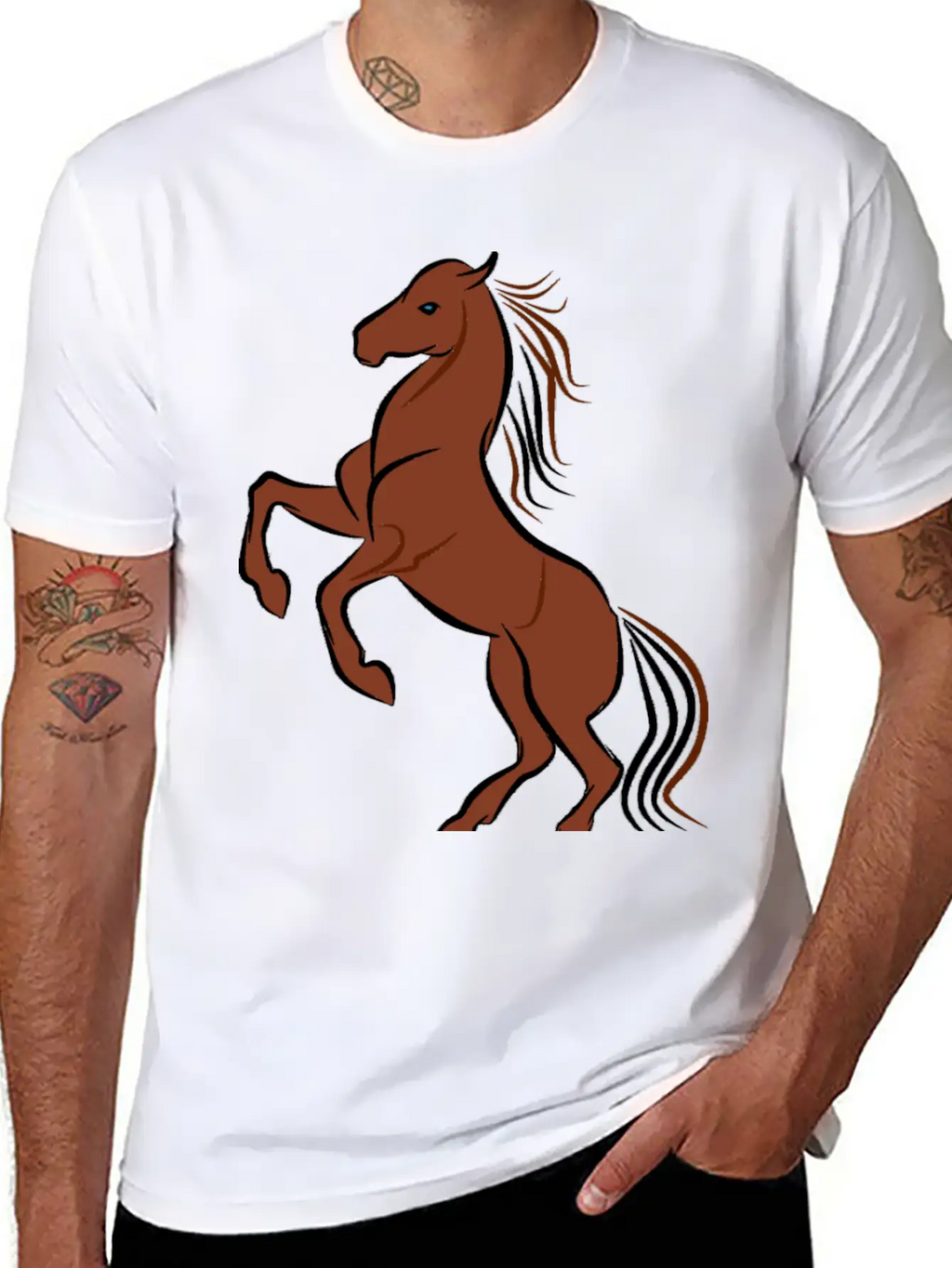 Horse Sports Unisex Casual T-Shirt – Clean Design For Daily Comfort