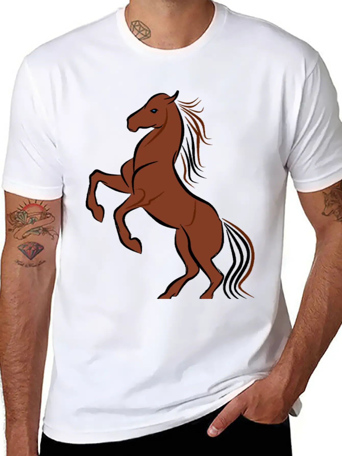 Horse Sports Unisex Casual T-Shirt – Clean Design For Daily Comfort