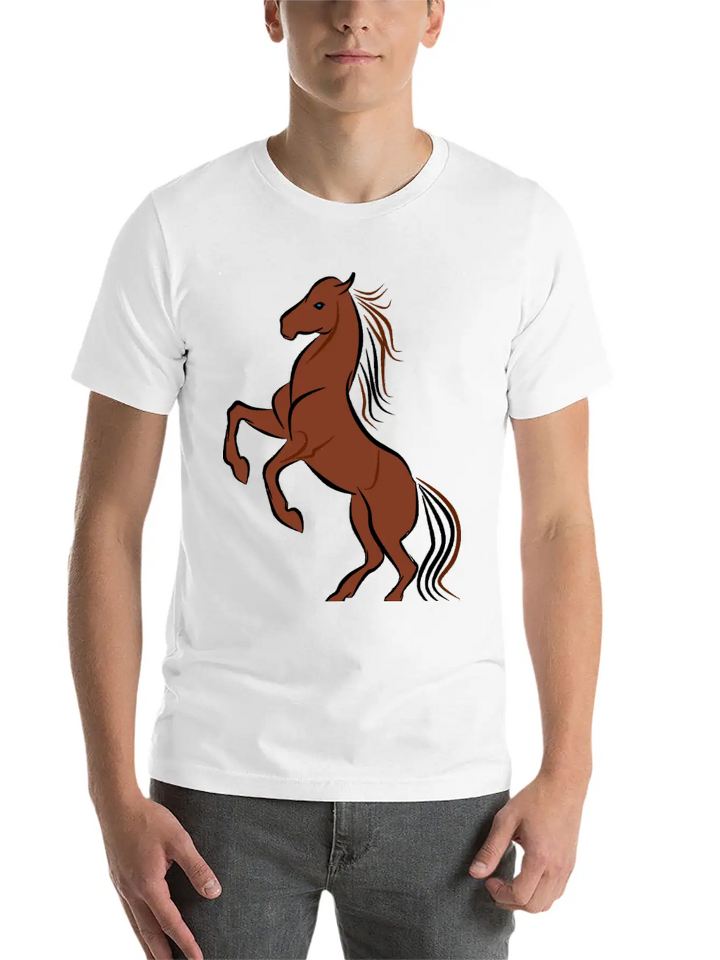 Horse Sports Unisex Casual T-Shirt – Clean Design For Daily Comfort