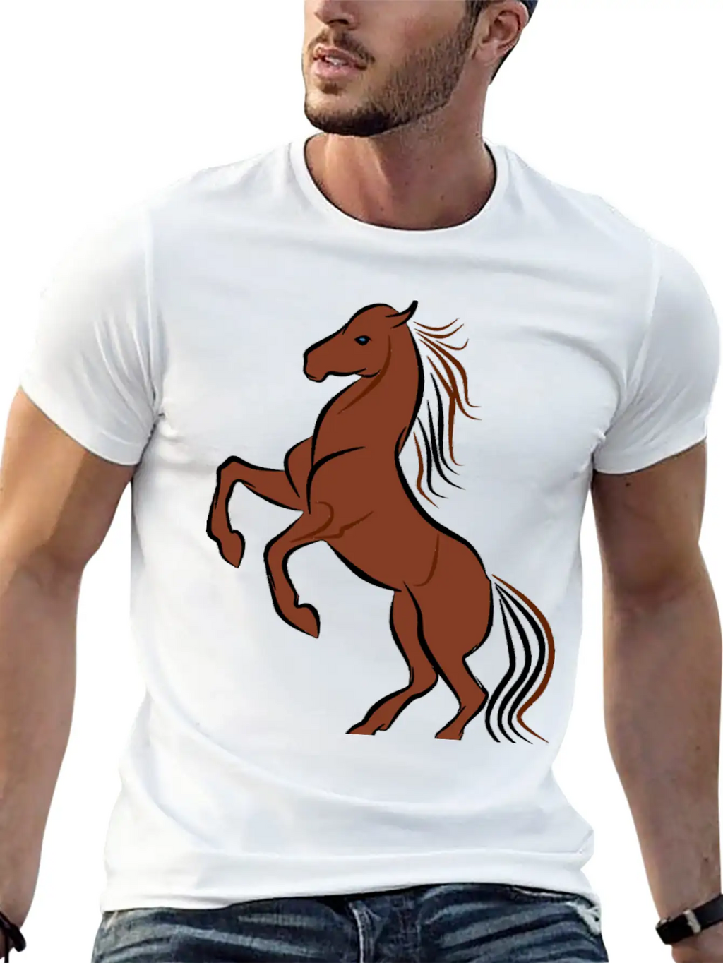 Horse Sports Unisex Casual T-Shirt – Clean Design For Daily Comfort
