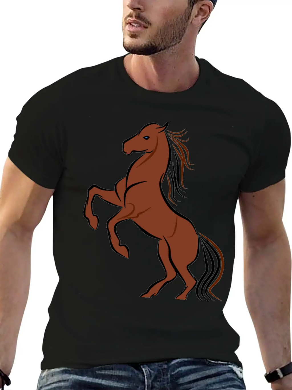 Horse Sports Unisex Casual T-Shirt – Clean Design For Daily Comfort