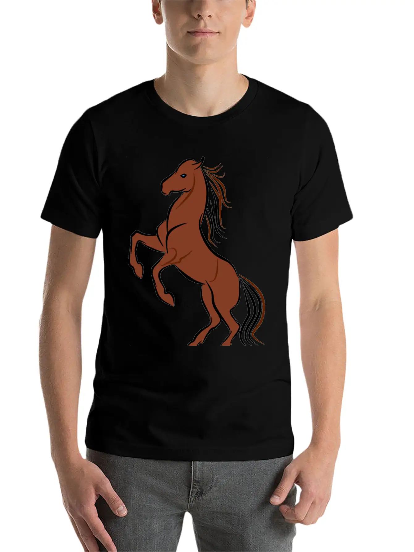 Horse Sports Unisex Casual T-Shirt – Clean Design For Daily Comfort