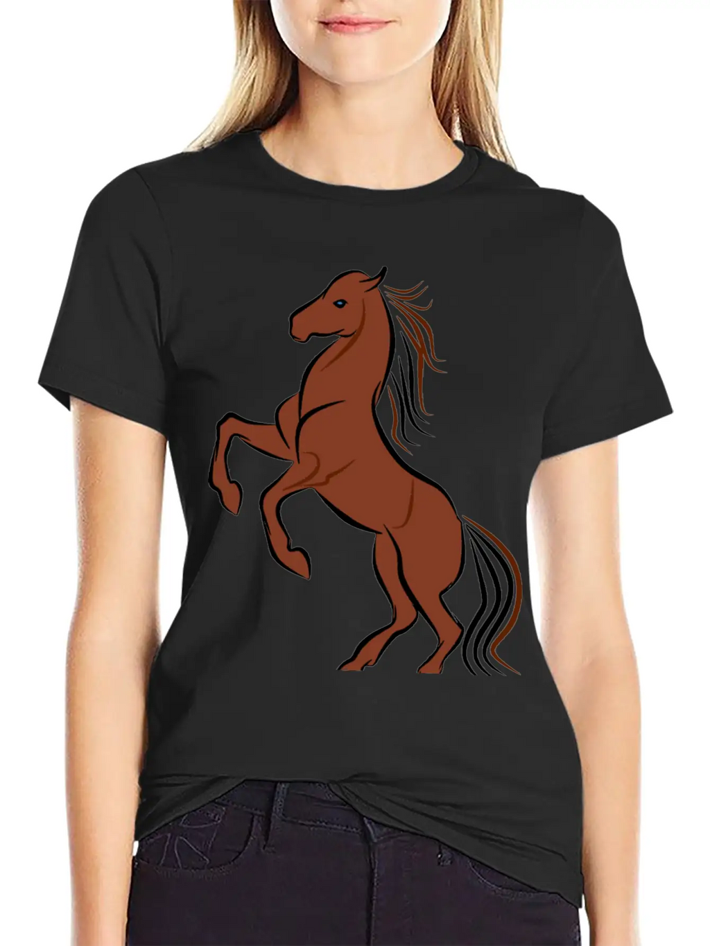 Horse Sports Unisex Casual T-Shirt – Clean Design For Daily Comfort