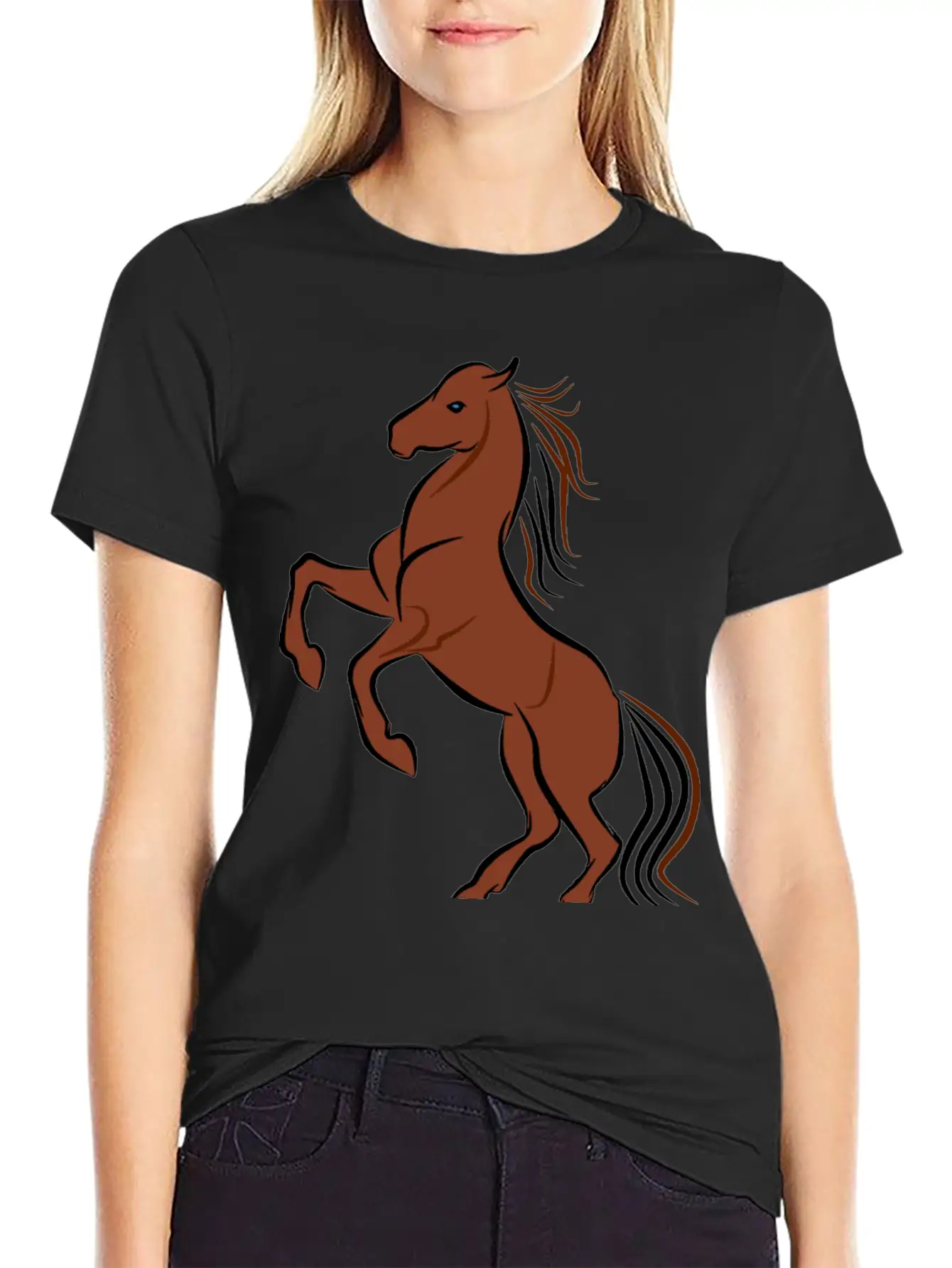 Horse Sports Unisex Casual T-Shirt – Clean Design For Daily Comfort