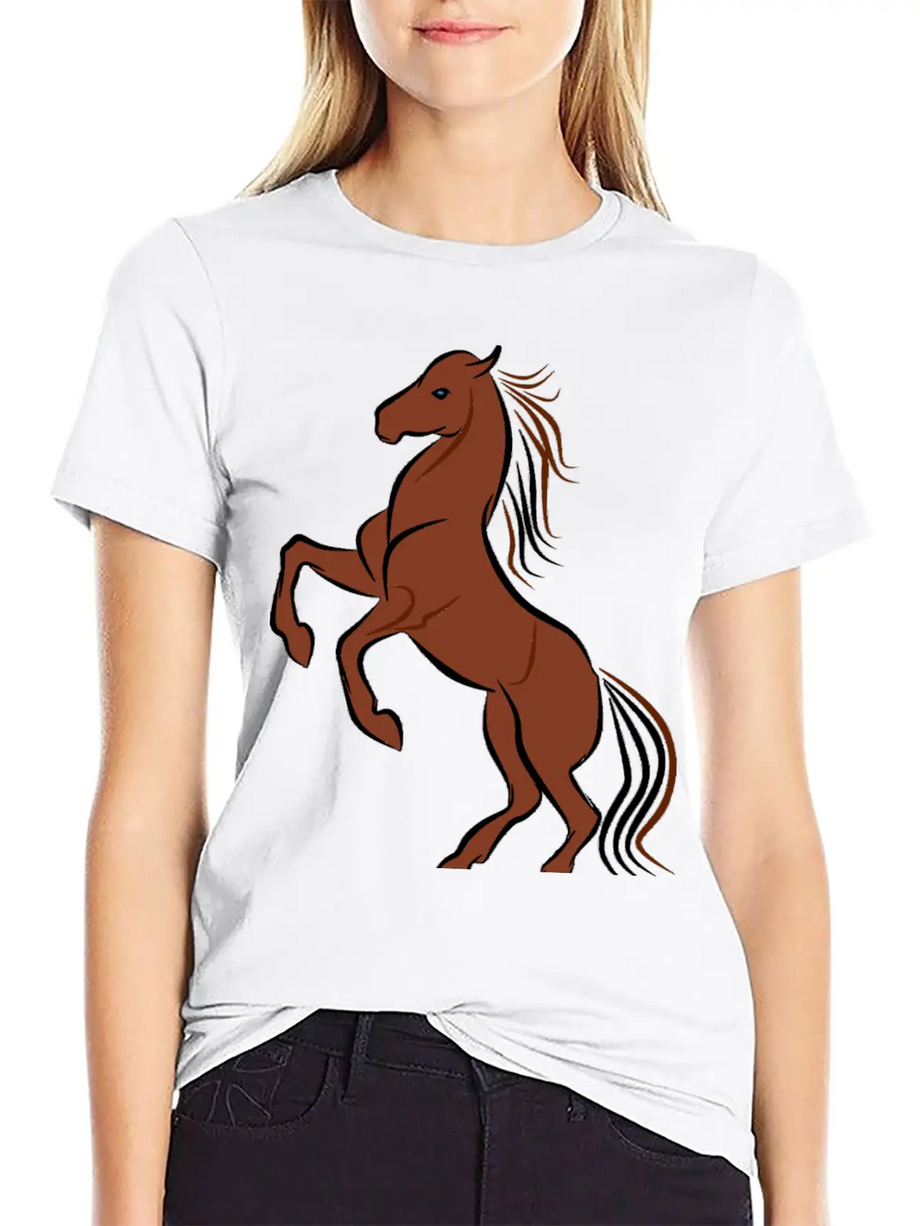 Horse Sports Unisex Casual T-Shirt – Clean Design For Daily Comfort