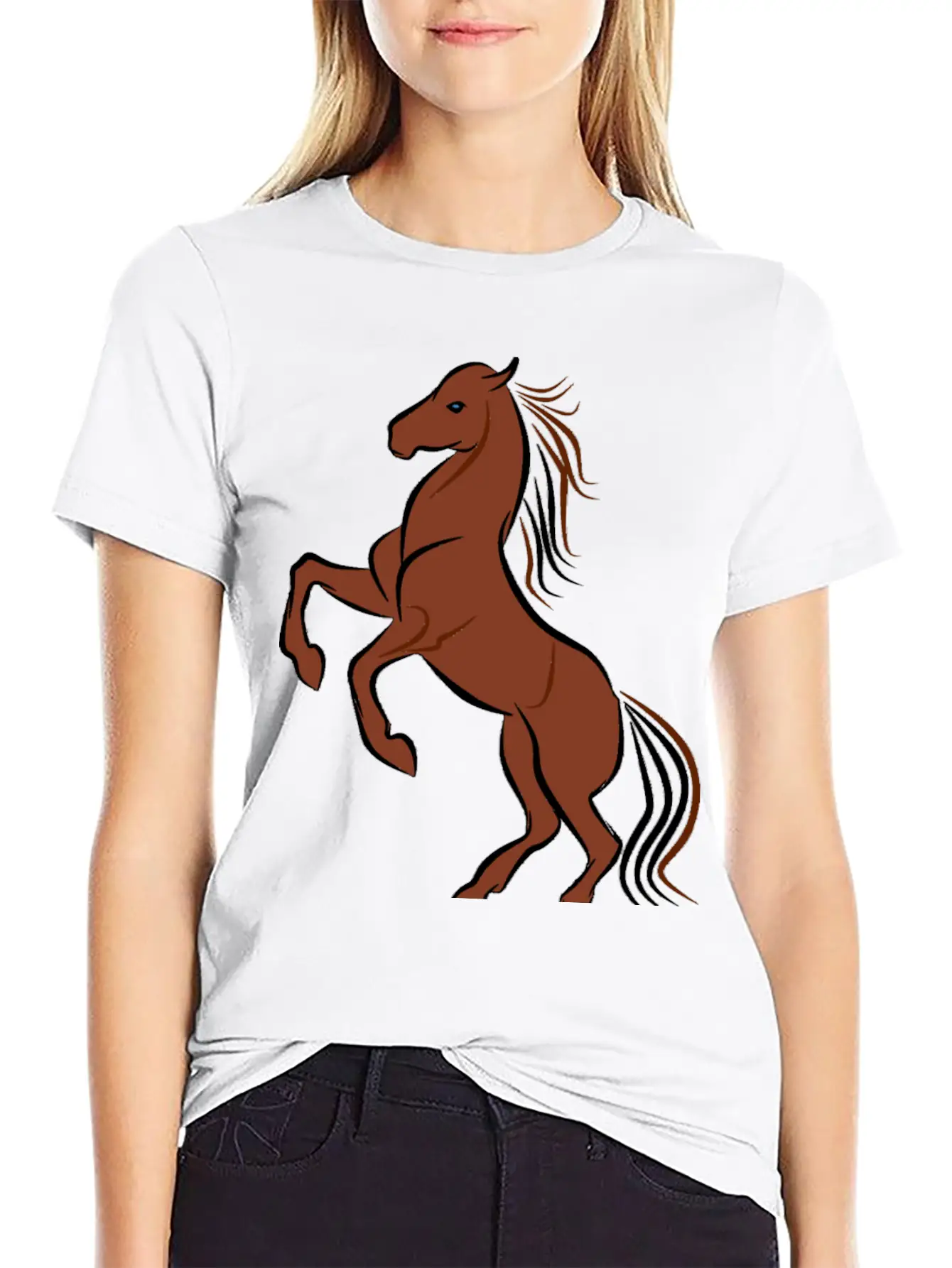 Horse Sports Unisex Casual T-Shirt – Clean Design For Daily Comfort