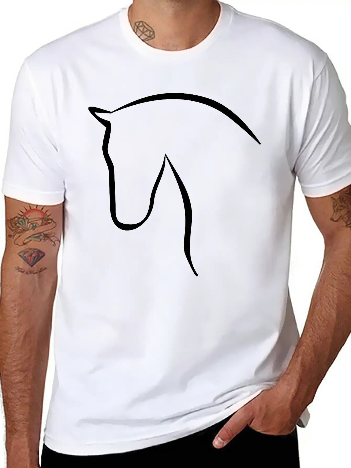 Horse Stylish Everyday T-Shirt – Unisex Basic Cotton Tee