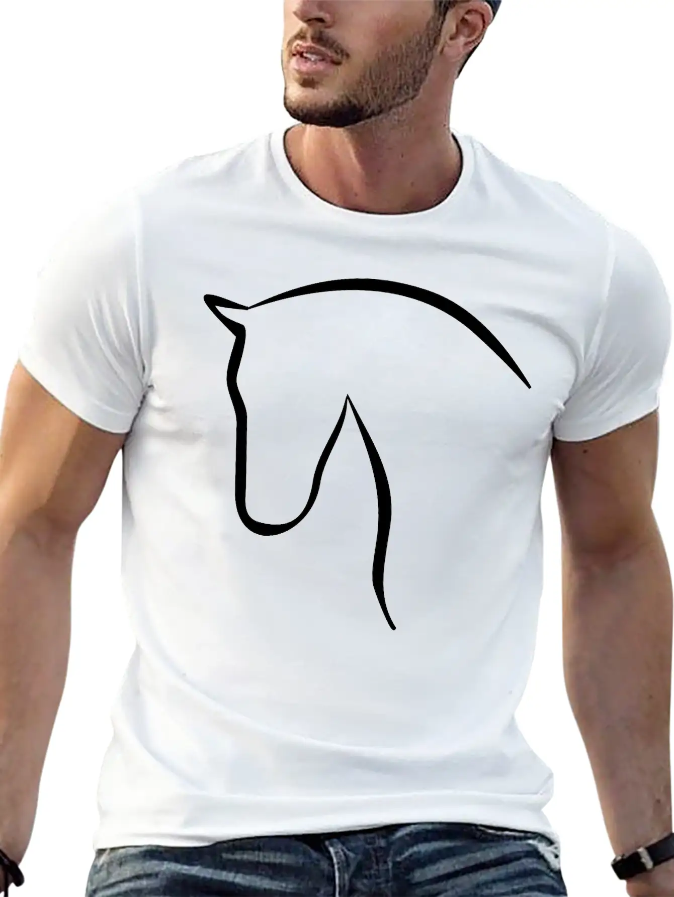 Horse Stylish Everyday T-Shirt – Unisex Basic Cotton Tee