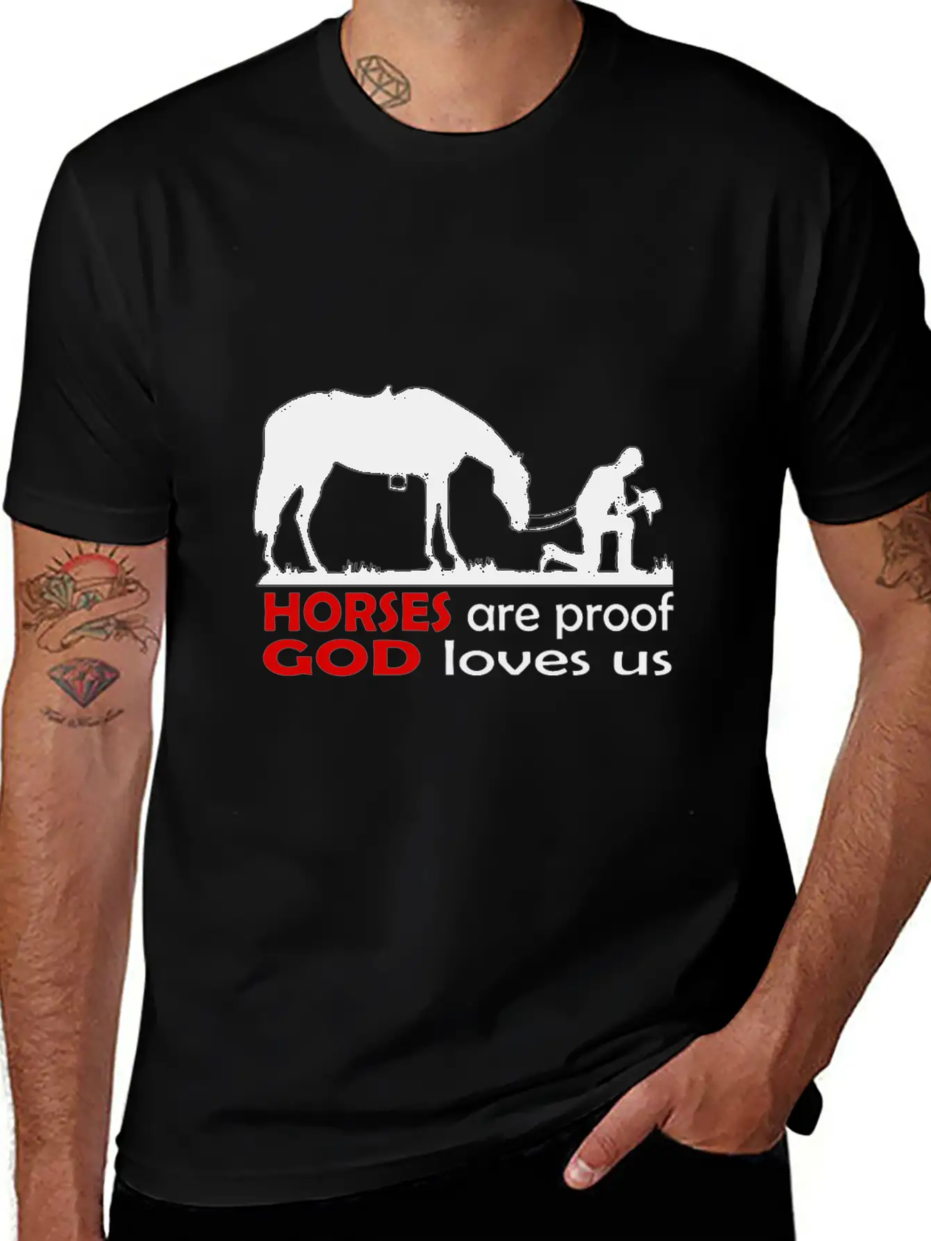 Horses Classic Cotton Tee – Unisex Comfort For Any Season
