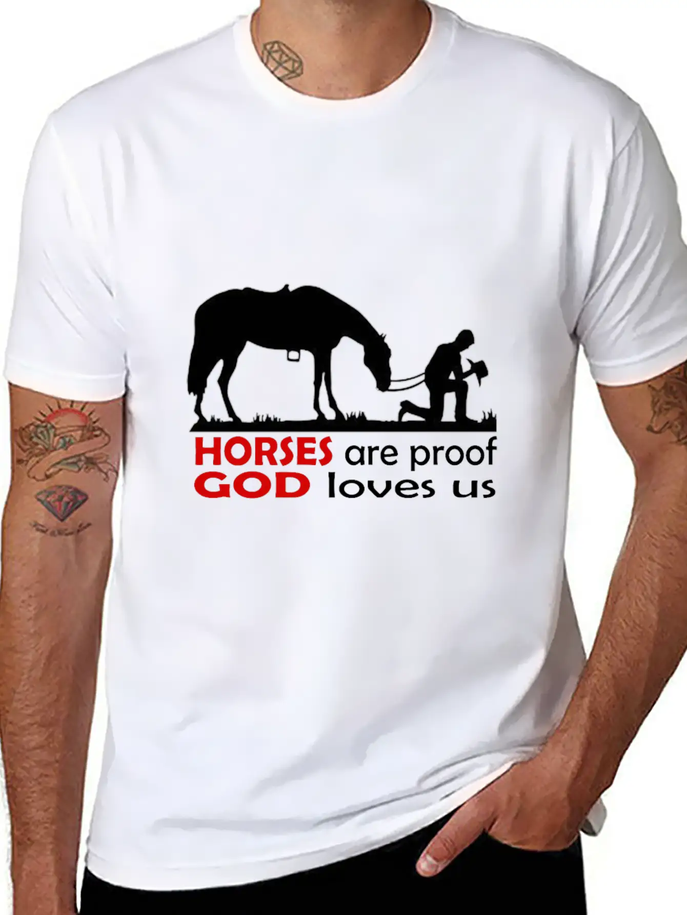 Horses Classic Cotton Tee – Unisex Comfort For Any Season
