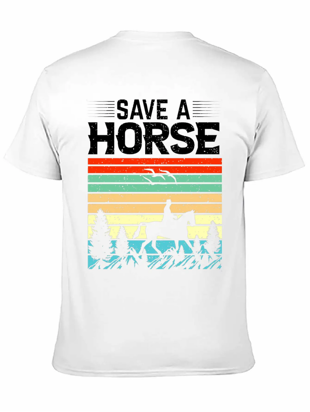 Horses, Horse Lovers Beautiful Design Quote. Breathable Soft Cotton T-Shirt – Timeless Casual Look