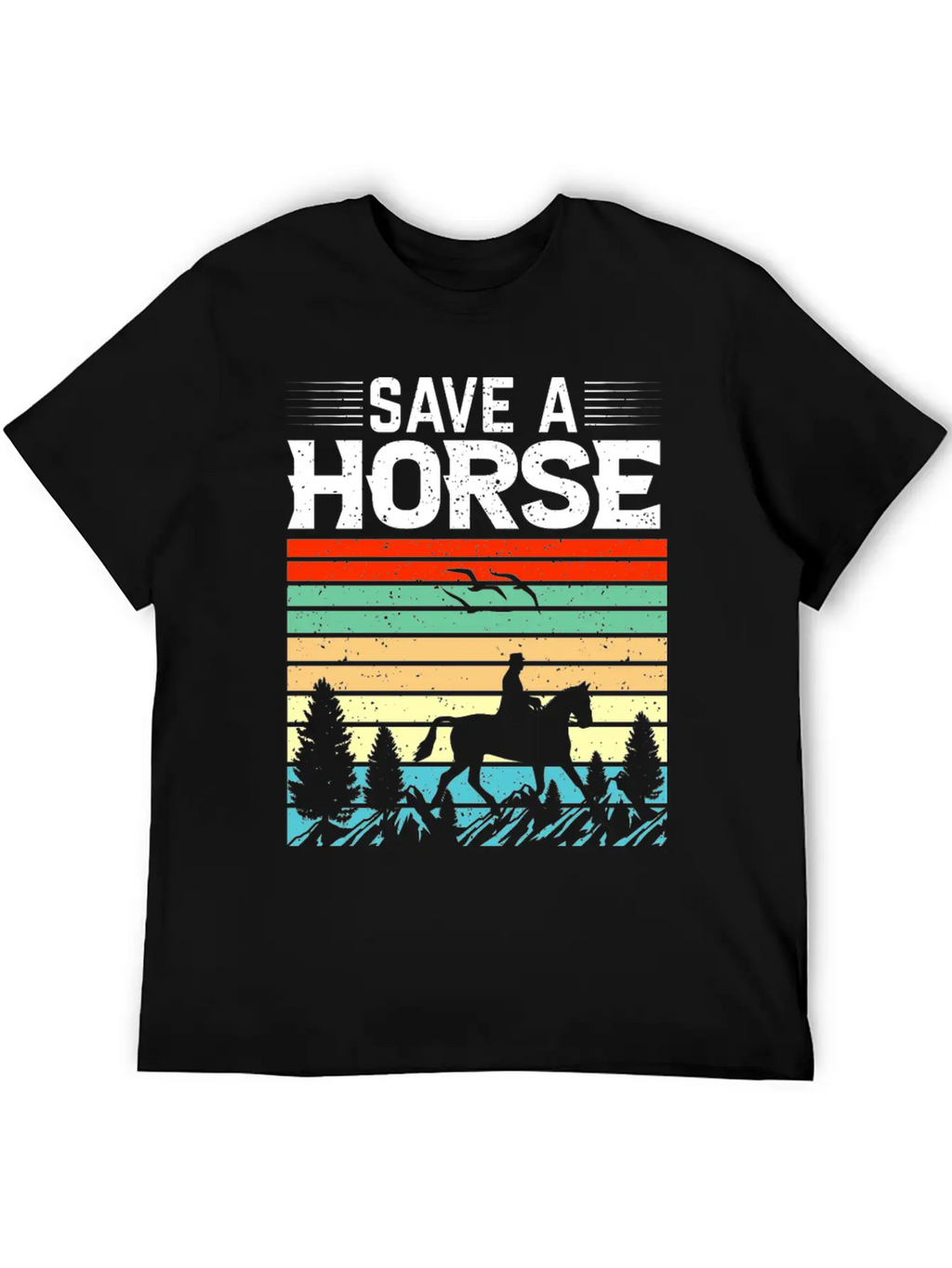 Horses, Horse Lovers Beautiful Design Quote. Breathable Soft Cotton T-Shirt – Timeless Casual Look