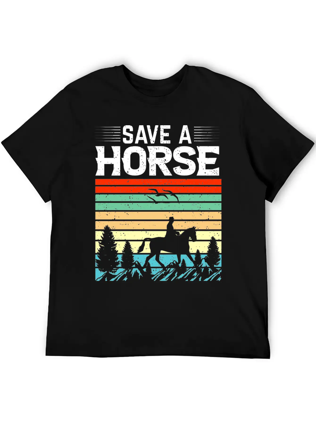 Horses, Horse Lovers Beautiful Design Quote. Breathable Soft Cotton T-Shirt – Timeless Casual Look