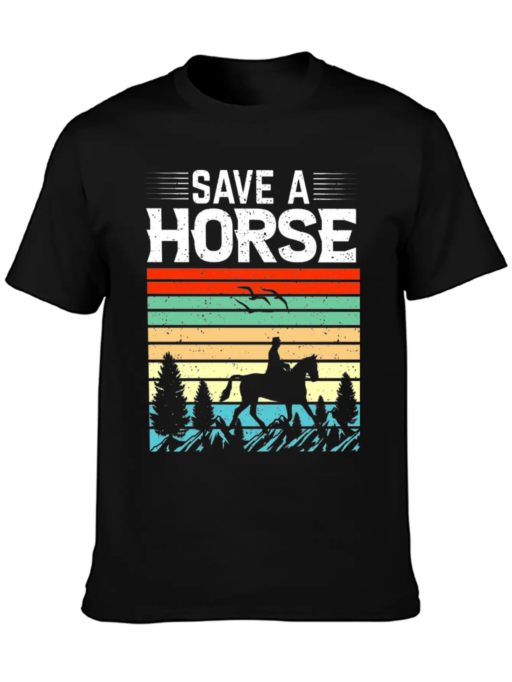 Horses, Horse Lovers Beautiful Design Quote. Breathable Soft Cotton T-Shirt – Timeless Casual Look