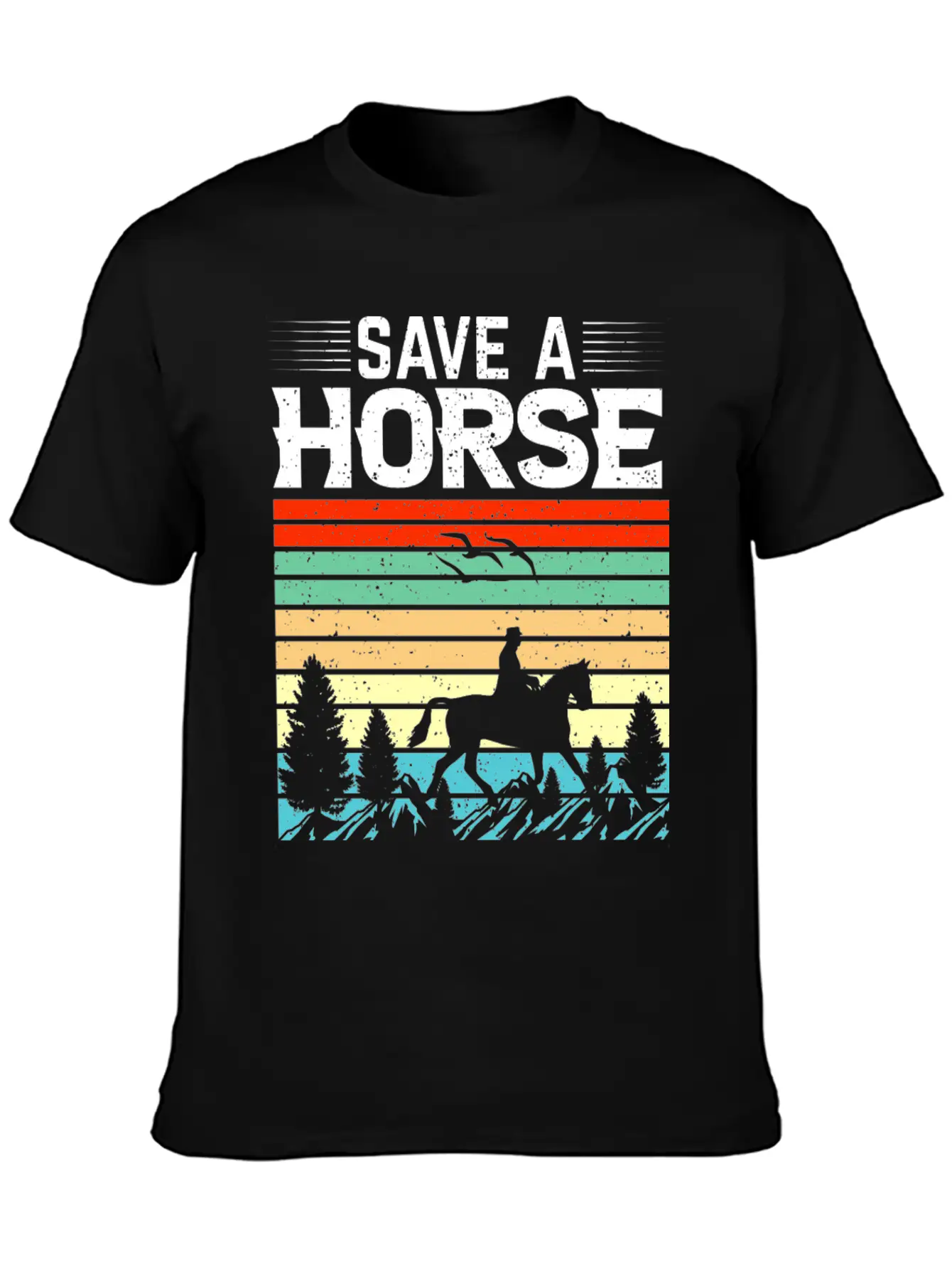 Horses, Horse Lovers Beautiful Design Quote. Breathable Soft Cotton T-Shirt – Timeless Casual Look