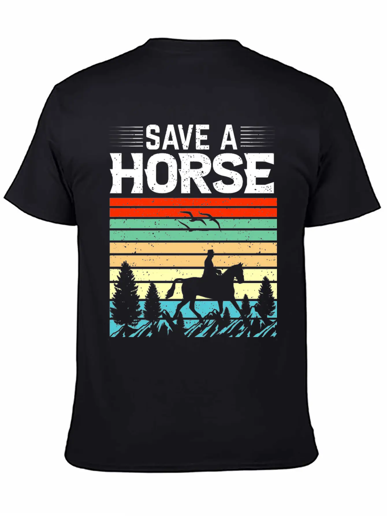 Horses, Horse Lovers Beautiful Design Quote. Breathable Soft Cotton T-Shirt – Timeless Casual Look