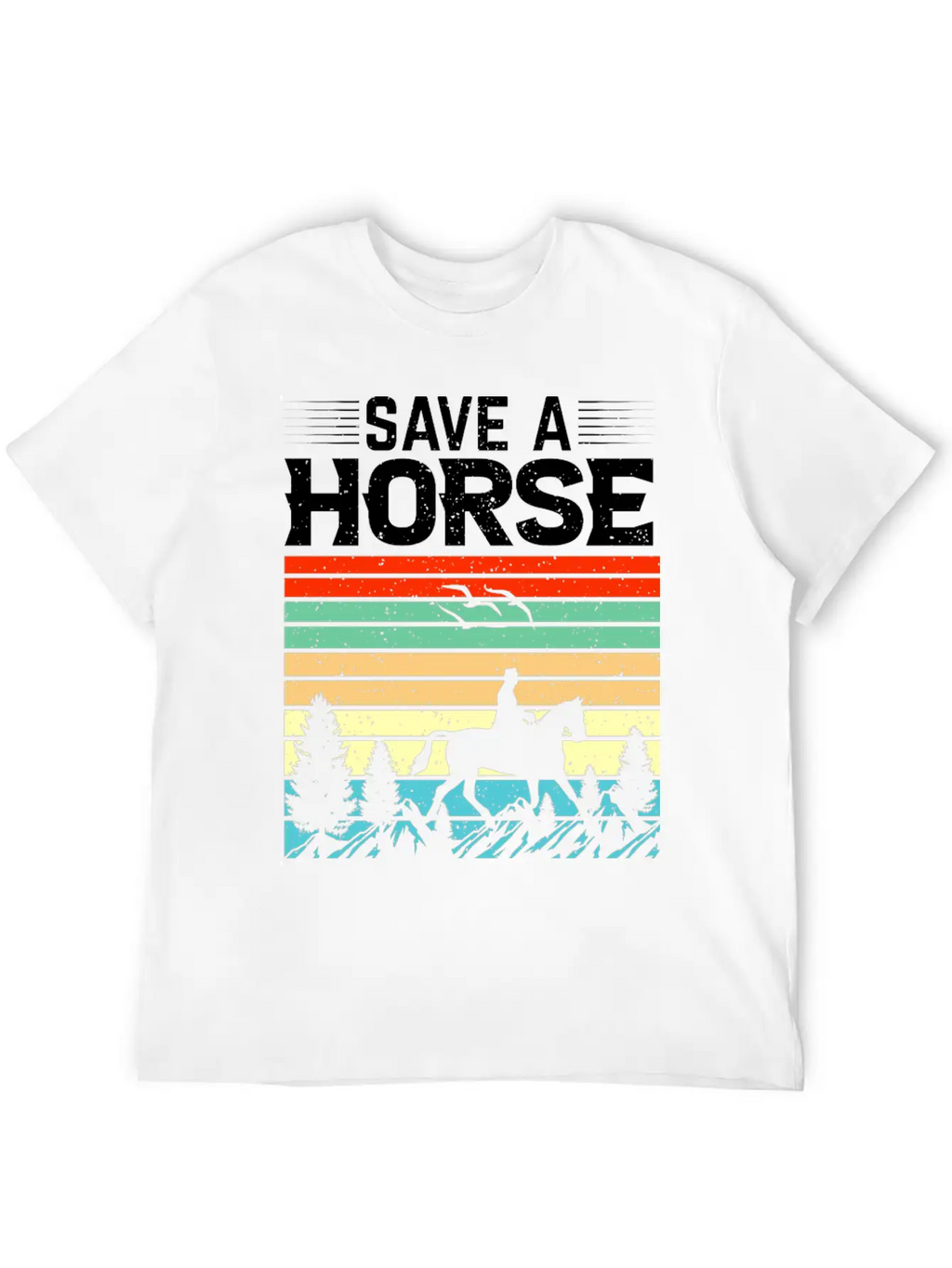 Horses, Horse Lovers Beautiful Design Quote. Breathable Soft Cotton T-Shirt – Timeless Casual Look