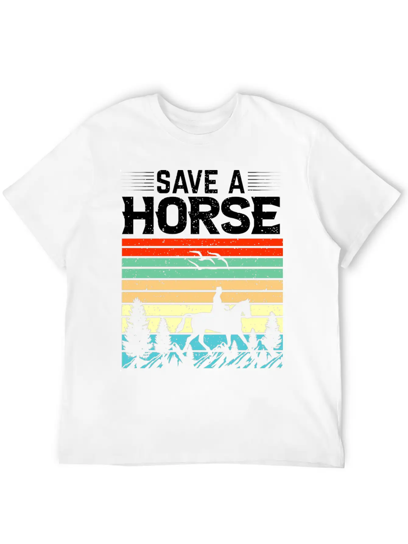 Horses, Horse Lovers Beautiful Design Quote. Breathable Soft Cotton T-Shirt – Timeless Casual Look