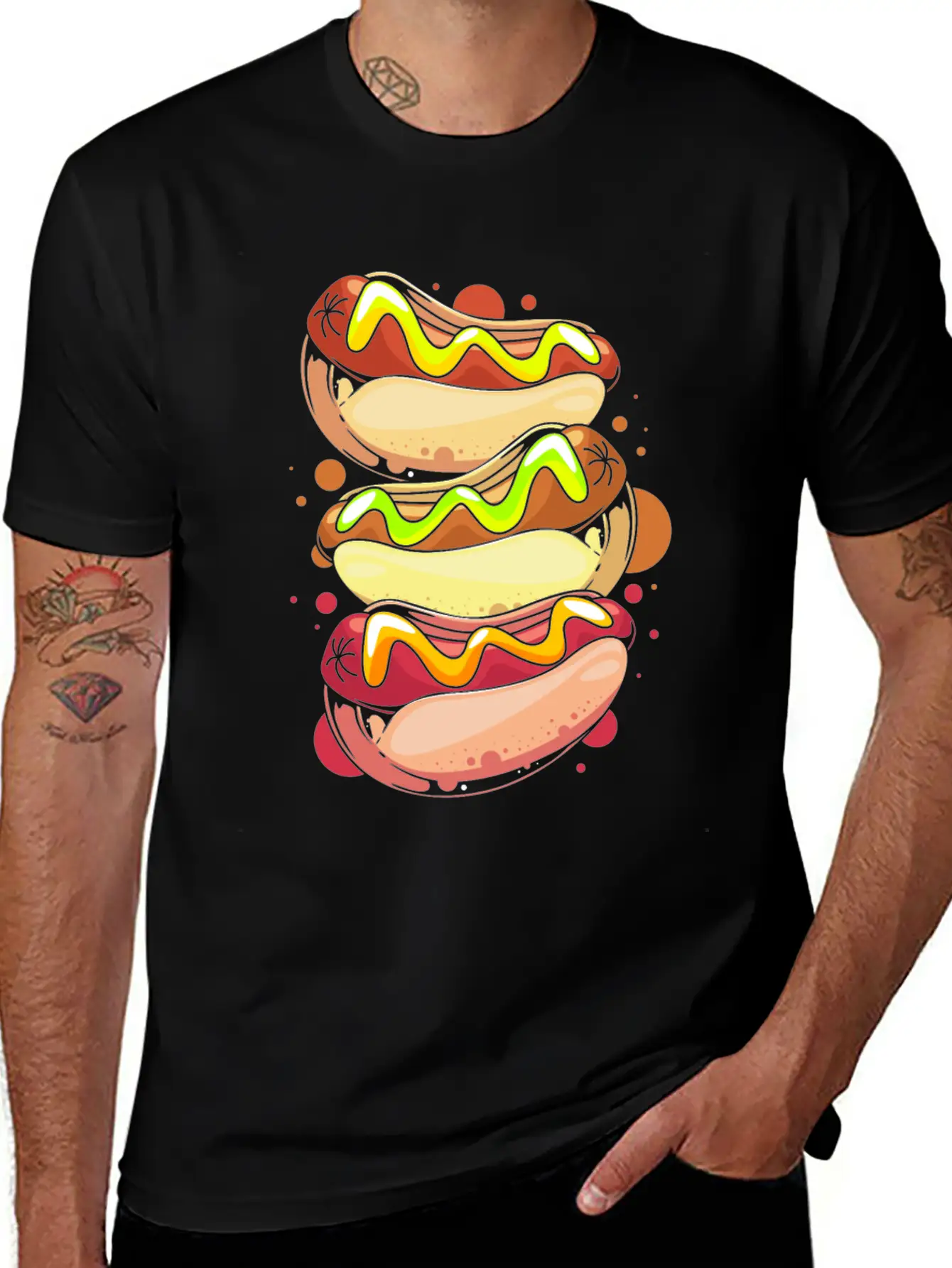 Hot Dog Lover Fast Food Foodie Hotdog Relaxed Everyday Tee – Lightweight And Durable Cotton