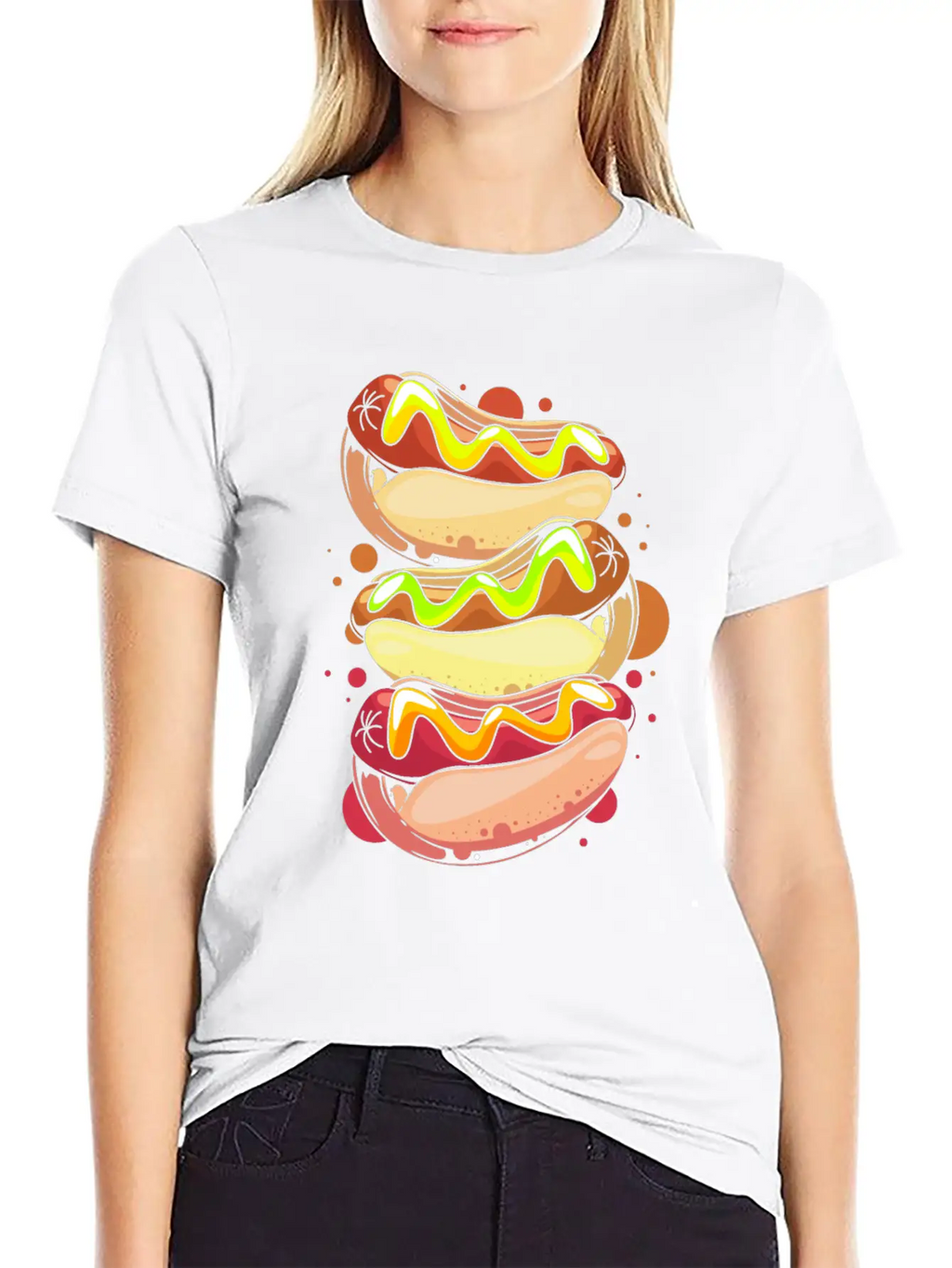 Hot Dog Lover Fast Food Foodie Hotdog Relaxed Everyday Tee – Lightweight And Durable Cotton