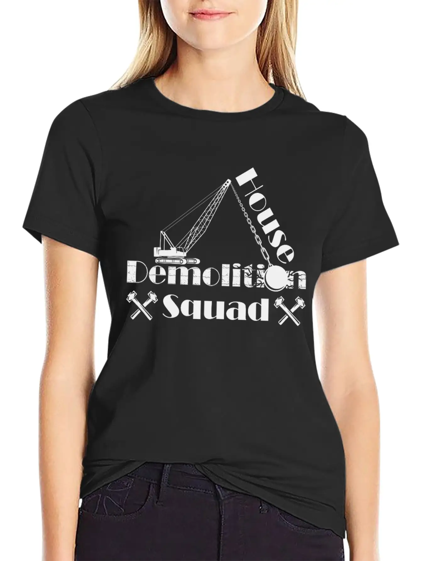 House Demolisher House Demolition Squad Stylish Everyday T-Shirt – Unisex Basic Cotton Tee