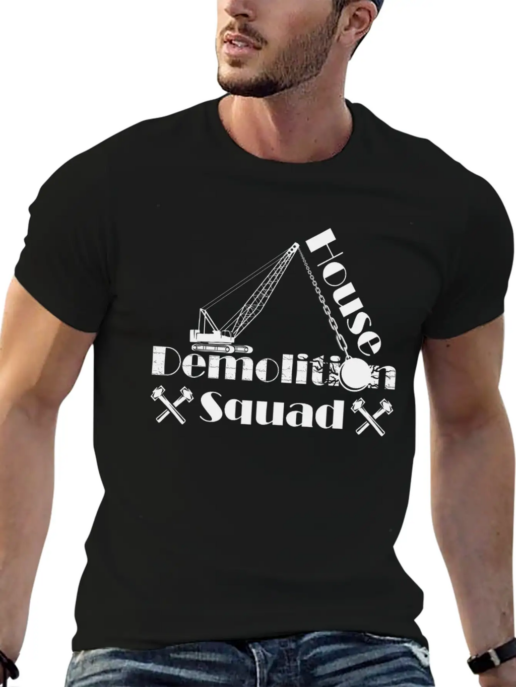 House Demolisher House Demolition Squad Stylish Everyday T-Shirt – Unisex Basic Cotton Tee