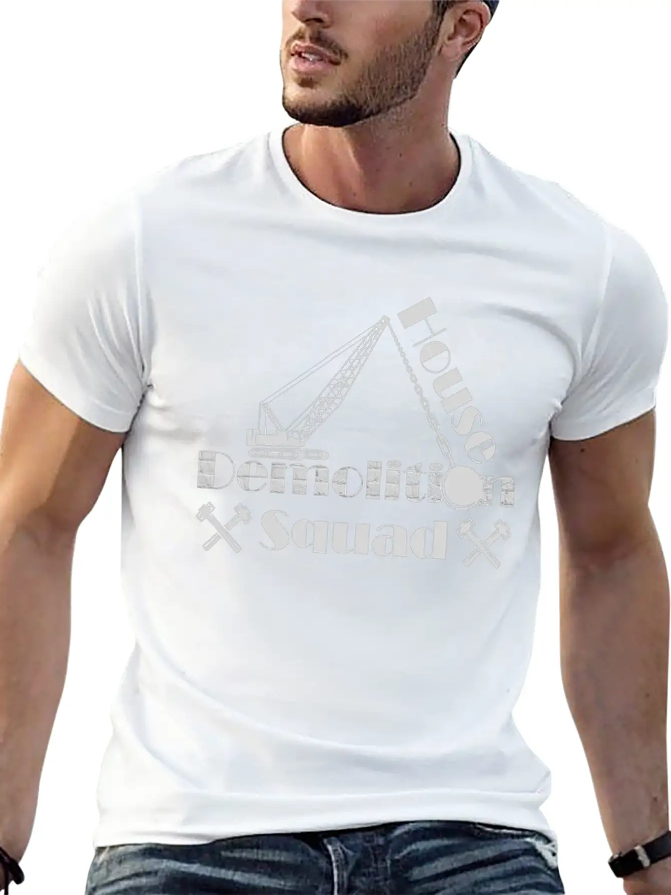 House Demolisher House Demolition Squad Stylish Everyday T-Shirt – Unisex Basic Cotton Tee