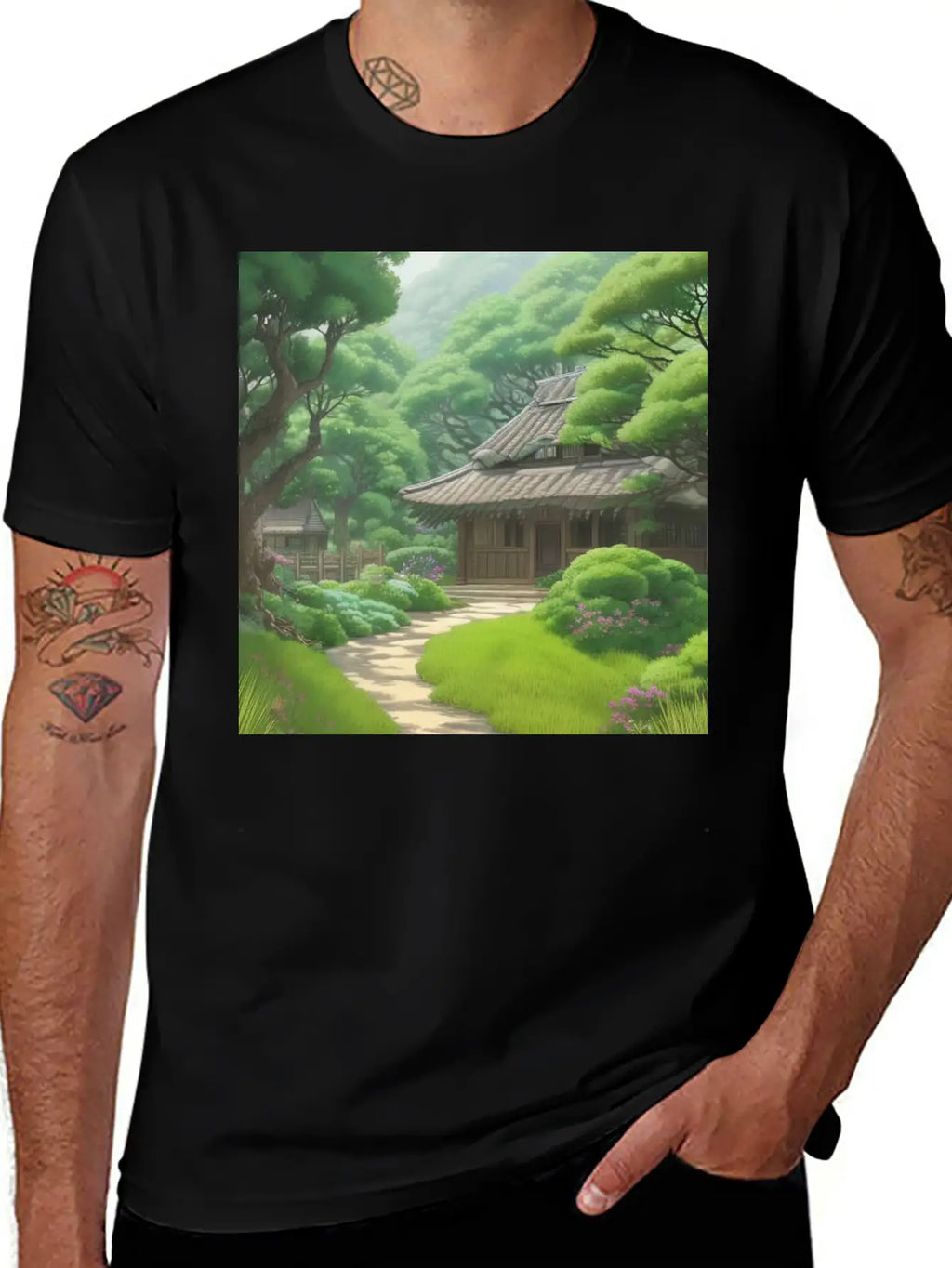 House In Forest Stylish Everyday T-Shirt – Unisex Basic Cotton Tee
