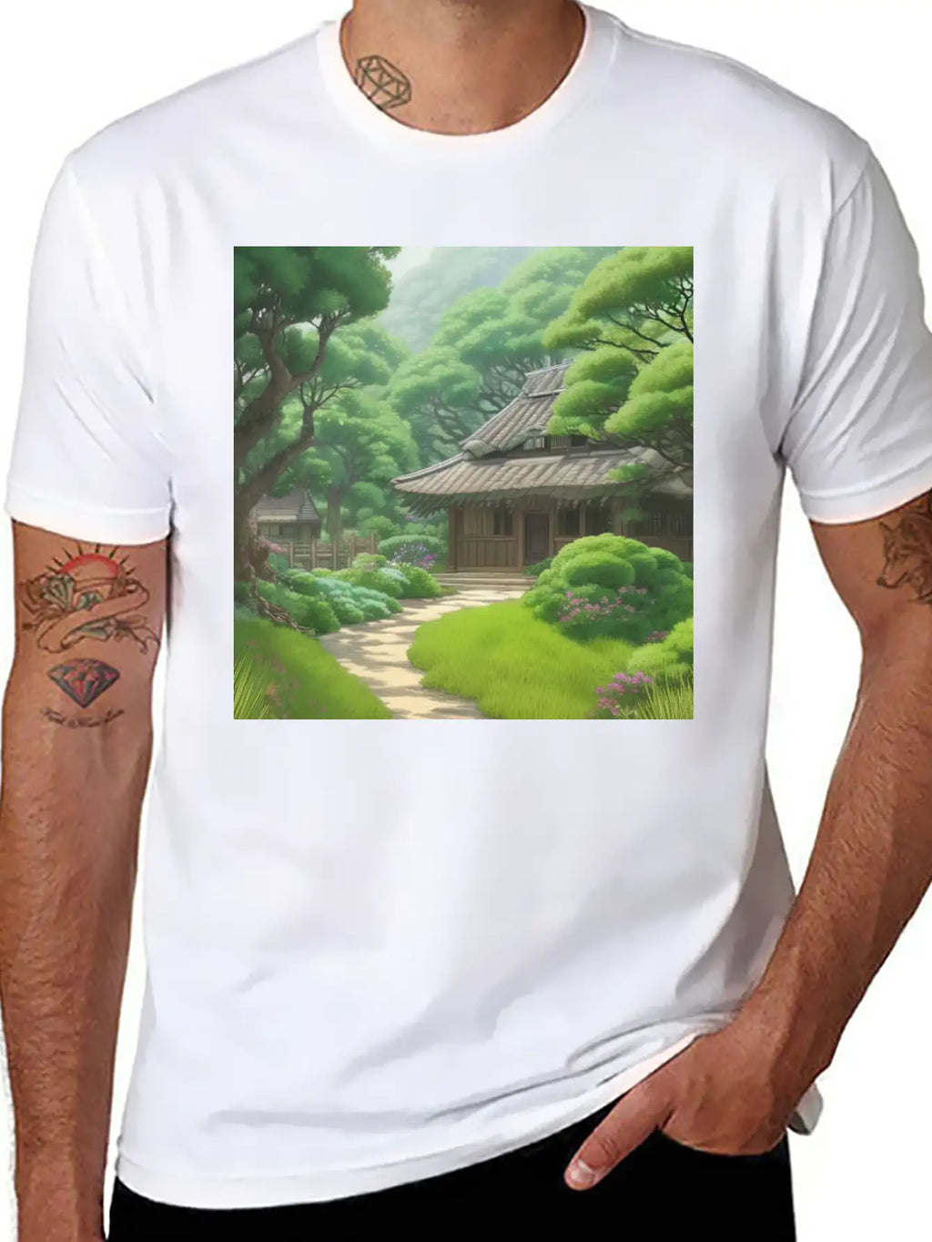 House In Forest Stylish Everyday T-Shirt – Unisex Basic Cotton Tee