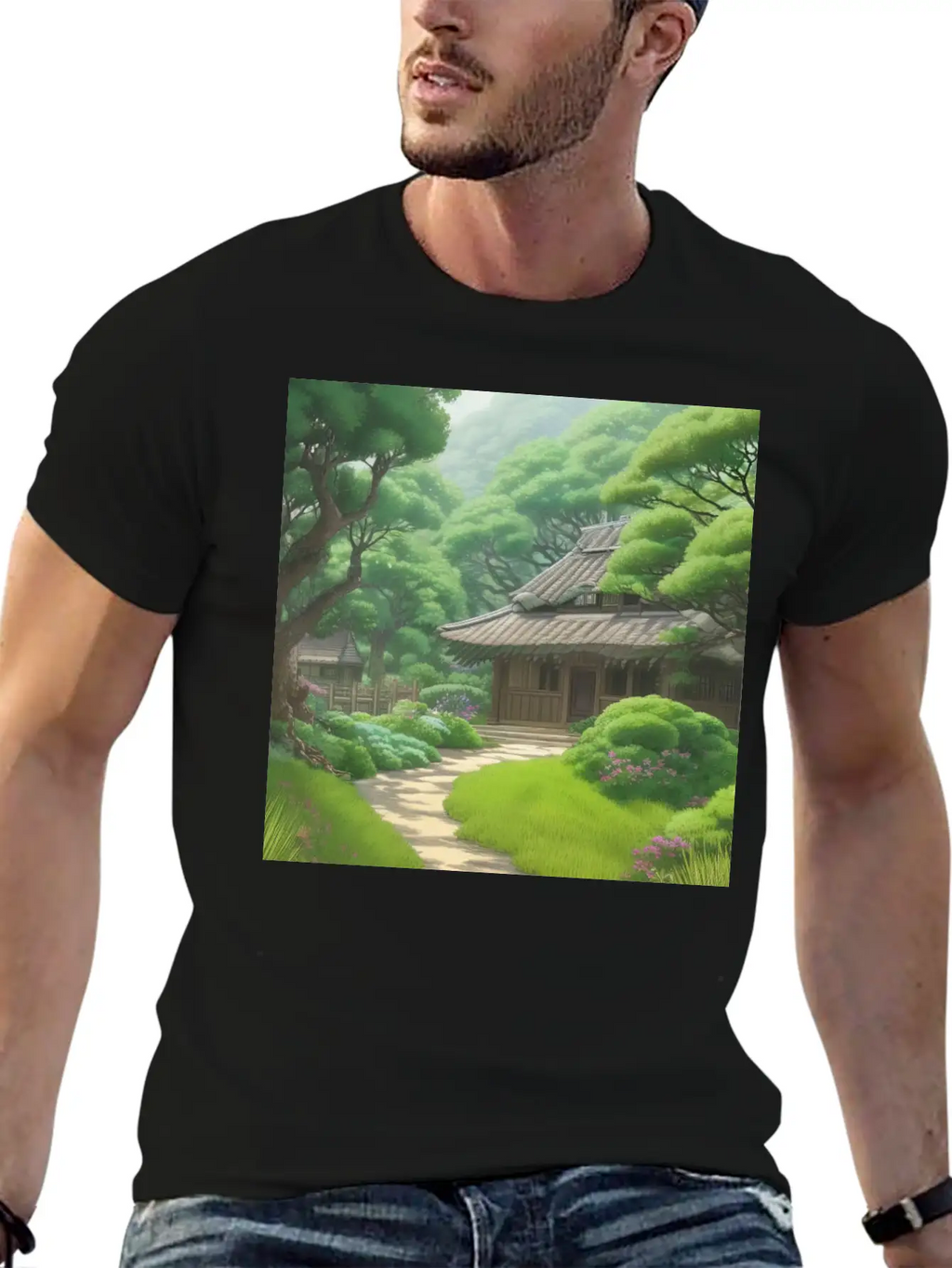 House In Forest Stylish Everyday T-Shirt – Unisex Basic Cotton Tee