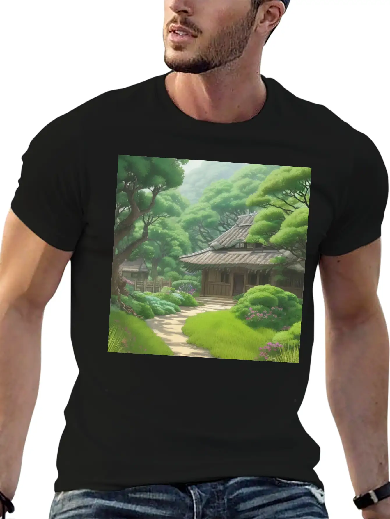 House In Forest Stylish Everyday T-Shirt – Unisex Basic Cotton Tee