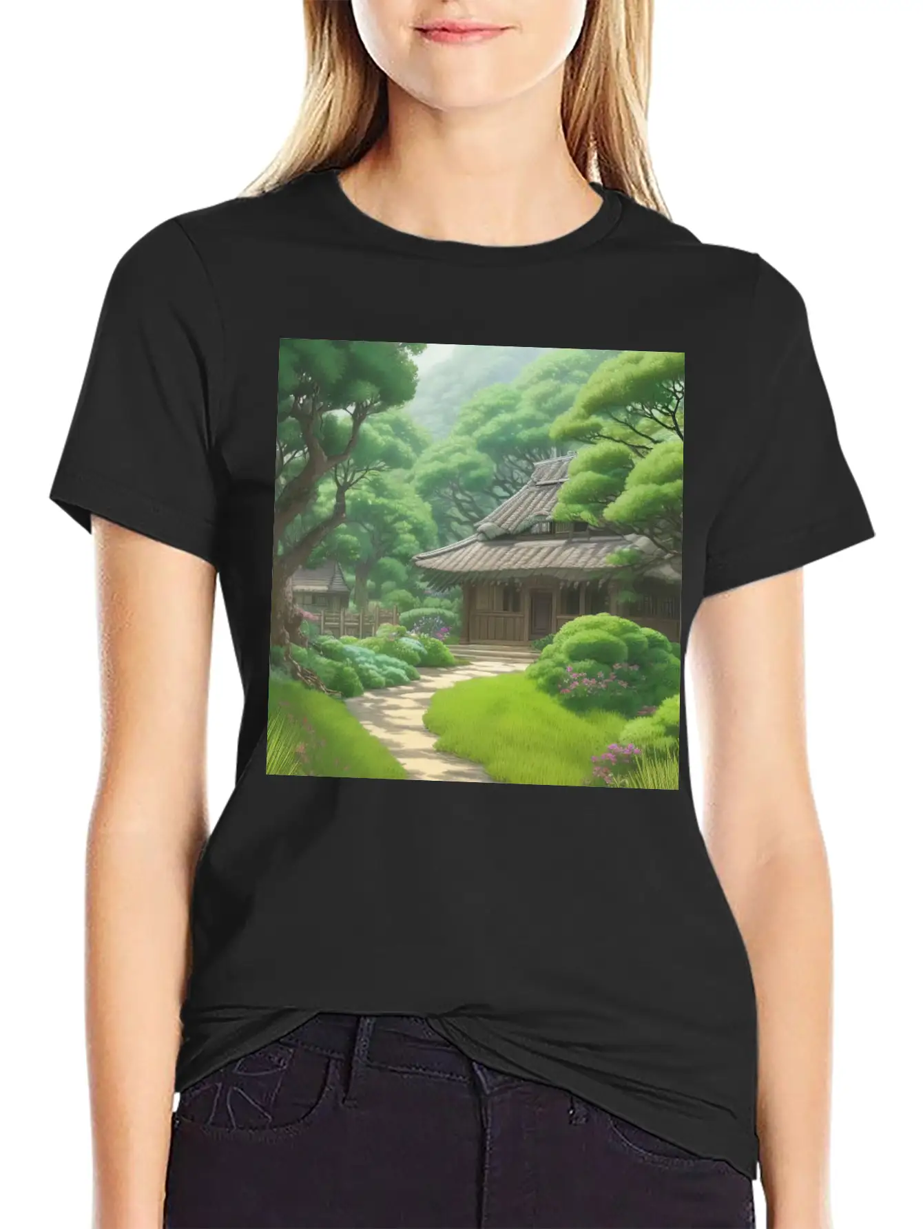 House In Forest Stylish Everyday T-Shirt – Unisex Basic Cotton Tee