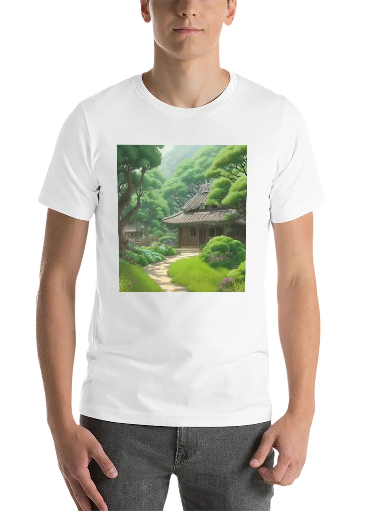 House In Forest Stylish Everyday T-Shirt – Unisex Basic Cotton Tee