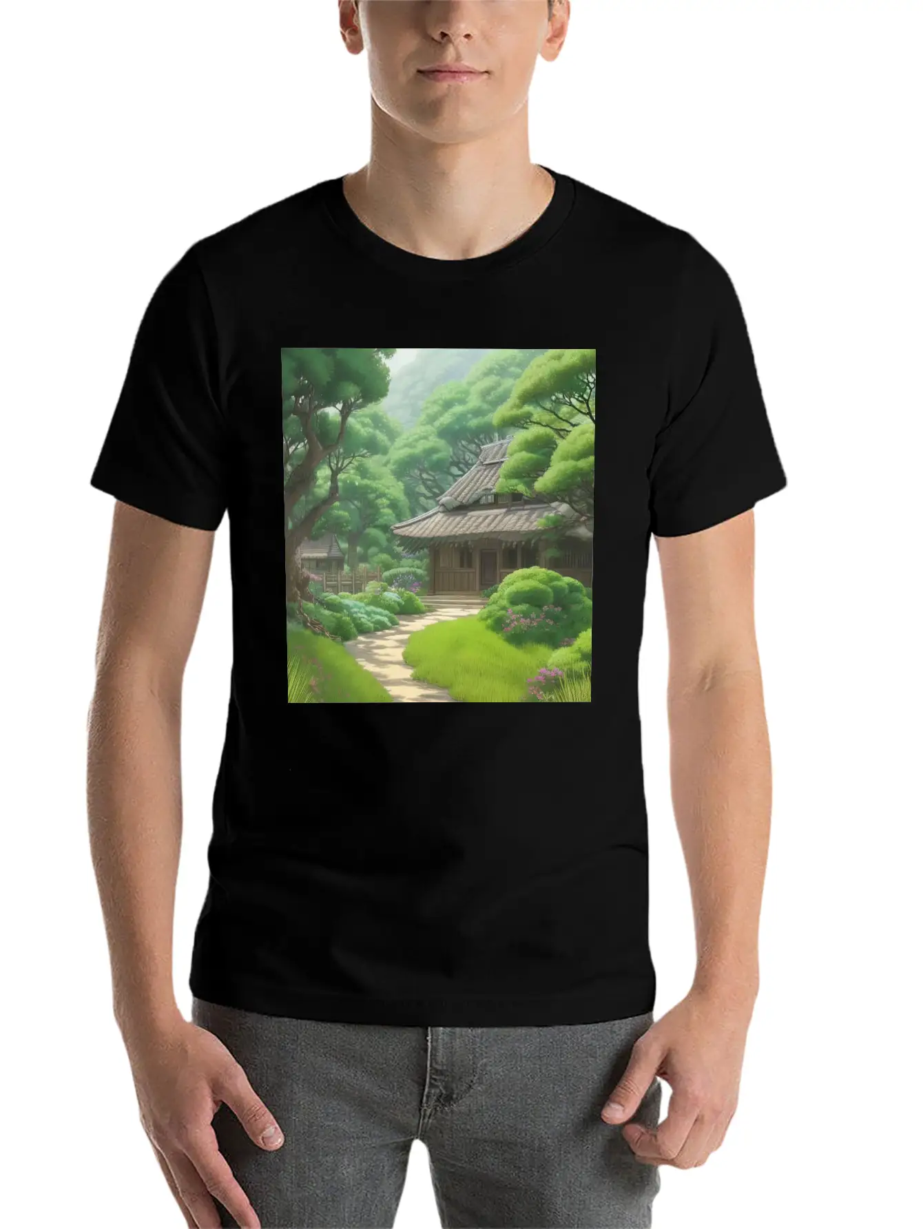 House In Forest Stylish Everyday T-Shirt – Unisex Basic Cotton Tee