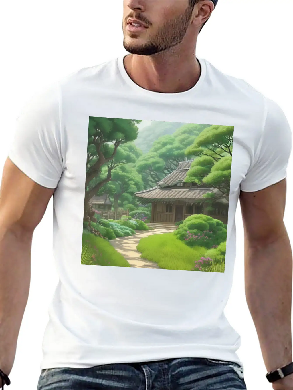 House In Forest Stylish Everyday T-Shirt – Unisex Basic Cotton Tee