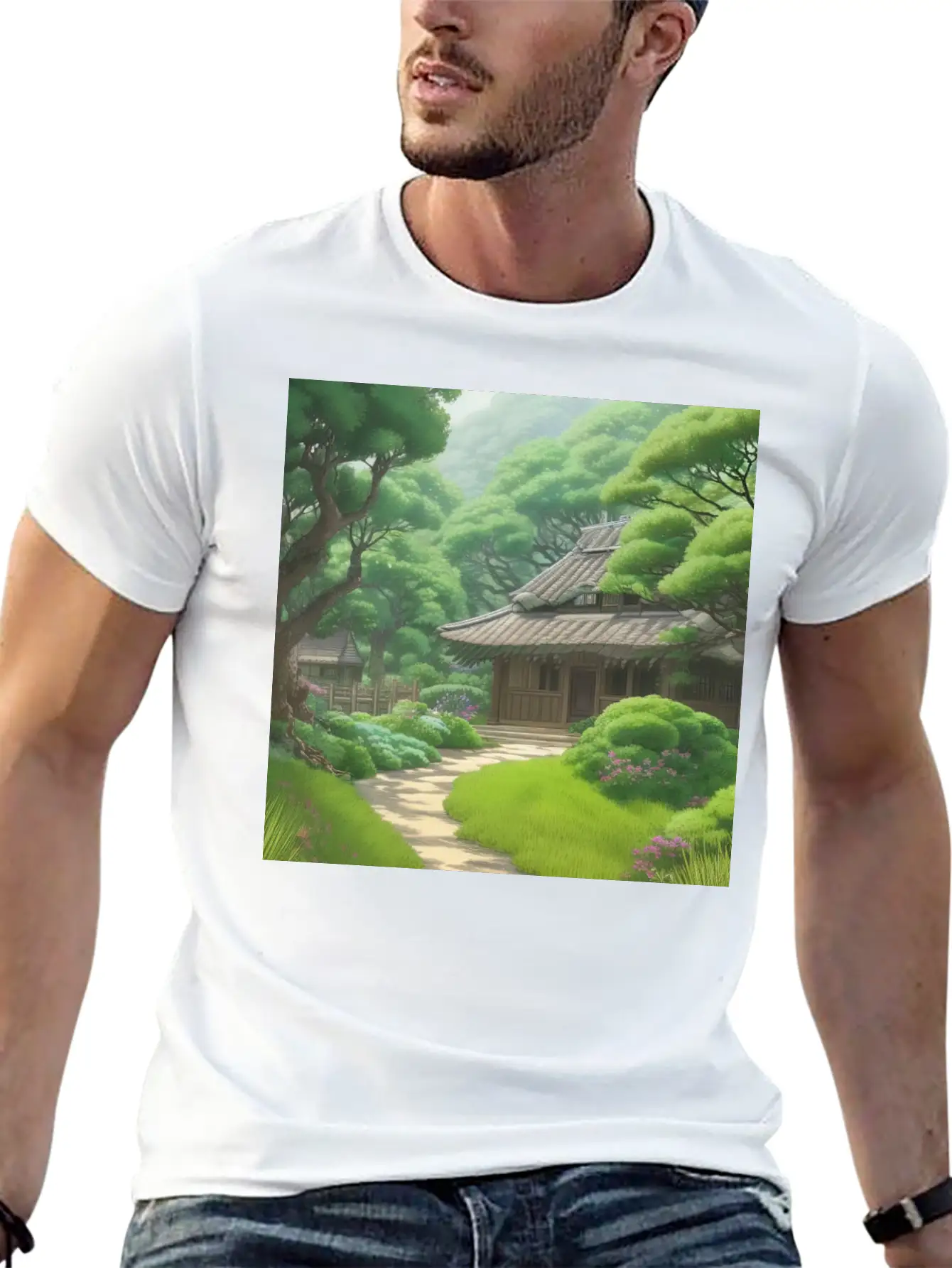 House In Forest Stylish Everyday T-Shirt – Unisex Basic Cotton Tee