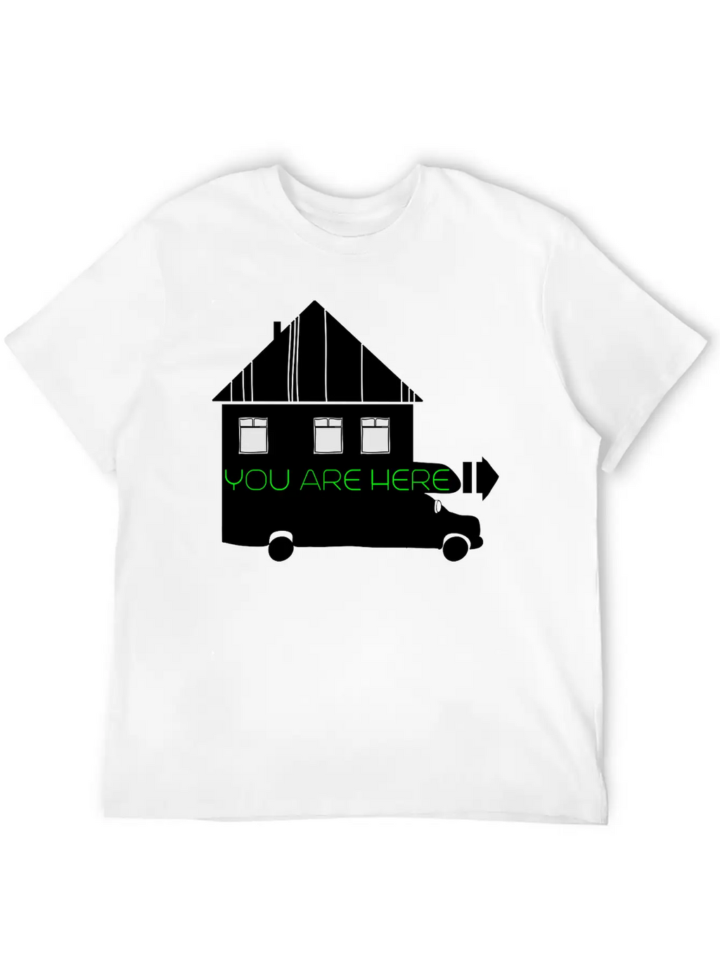 House On Wheels Breathable Graphic T-Shirt – Perfect For Casual Days