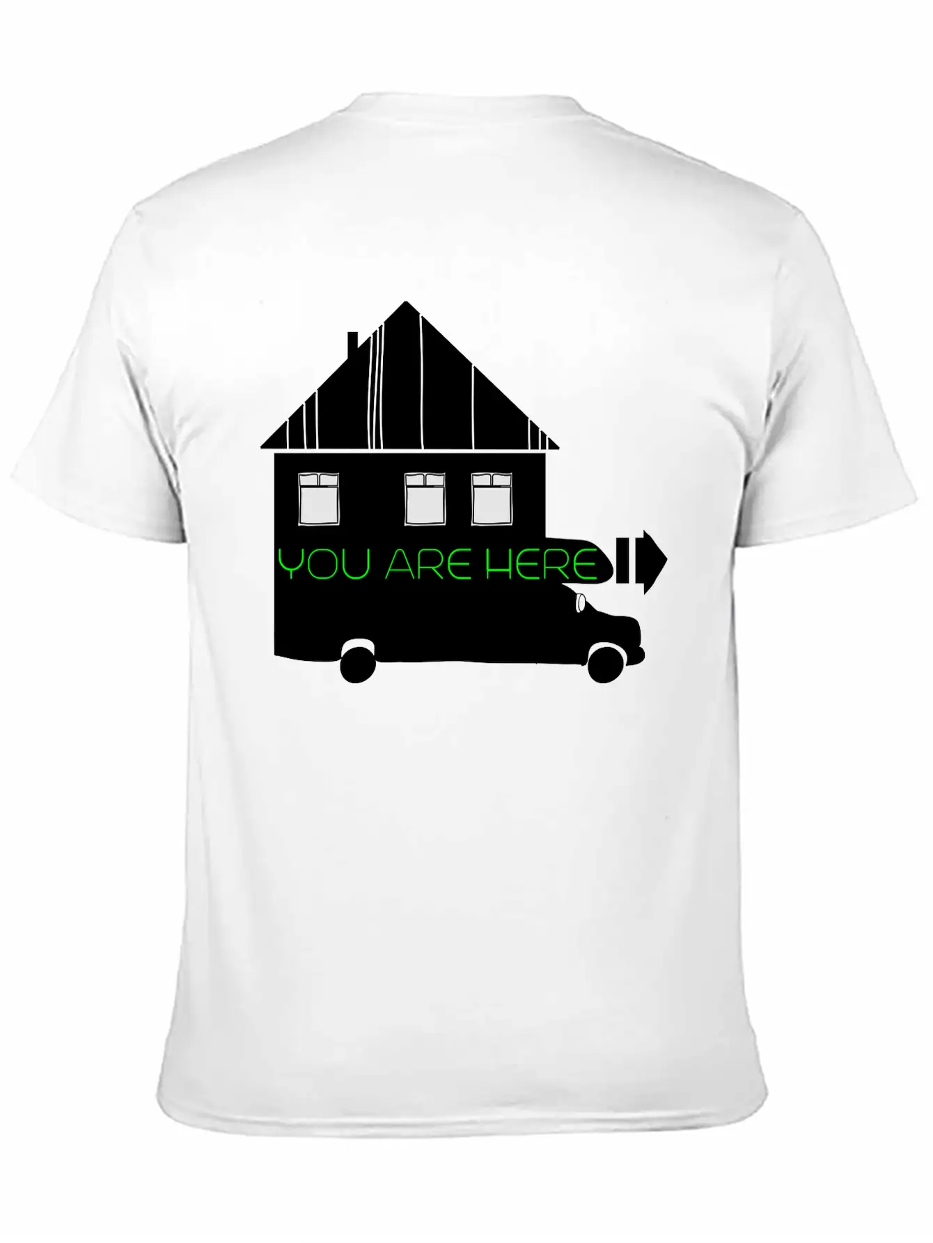 House On Wheels Breathable Graphic T-Shirt – Perfect For Casual Days