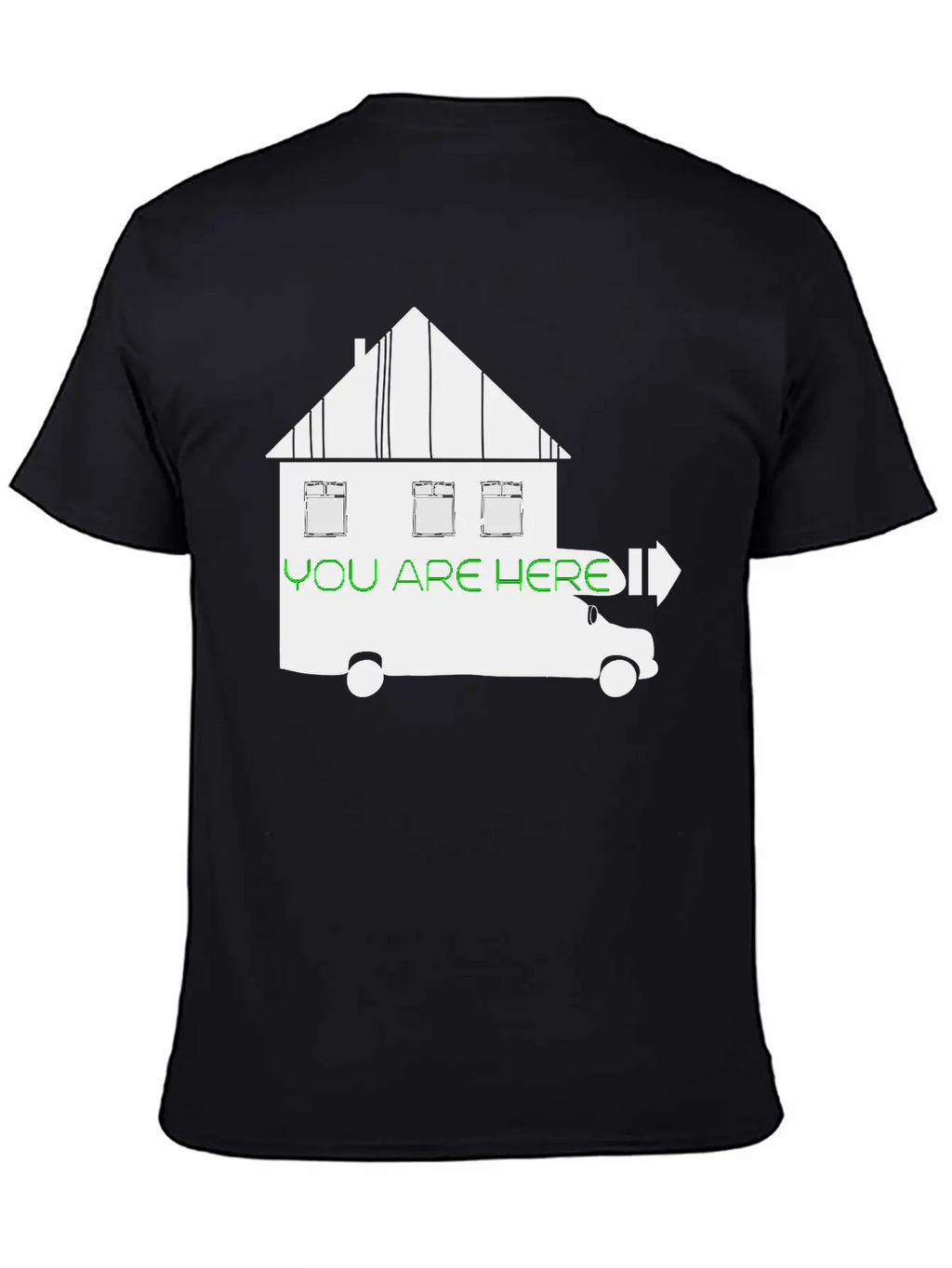 House On Wheels Breathable Graphic T-Shirt – Perfect For Casual Days