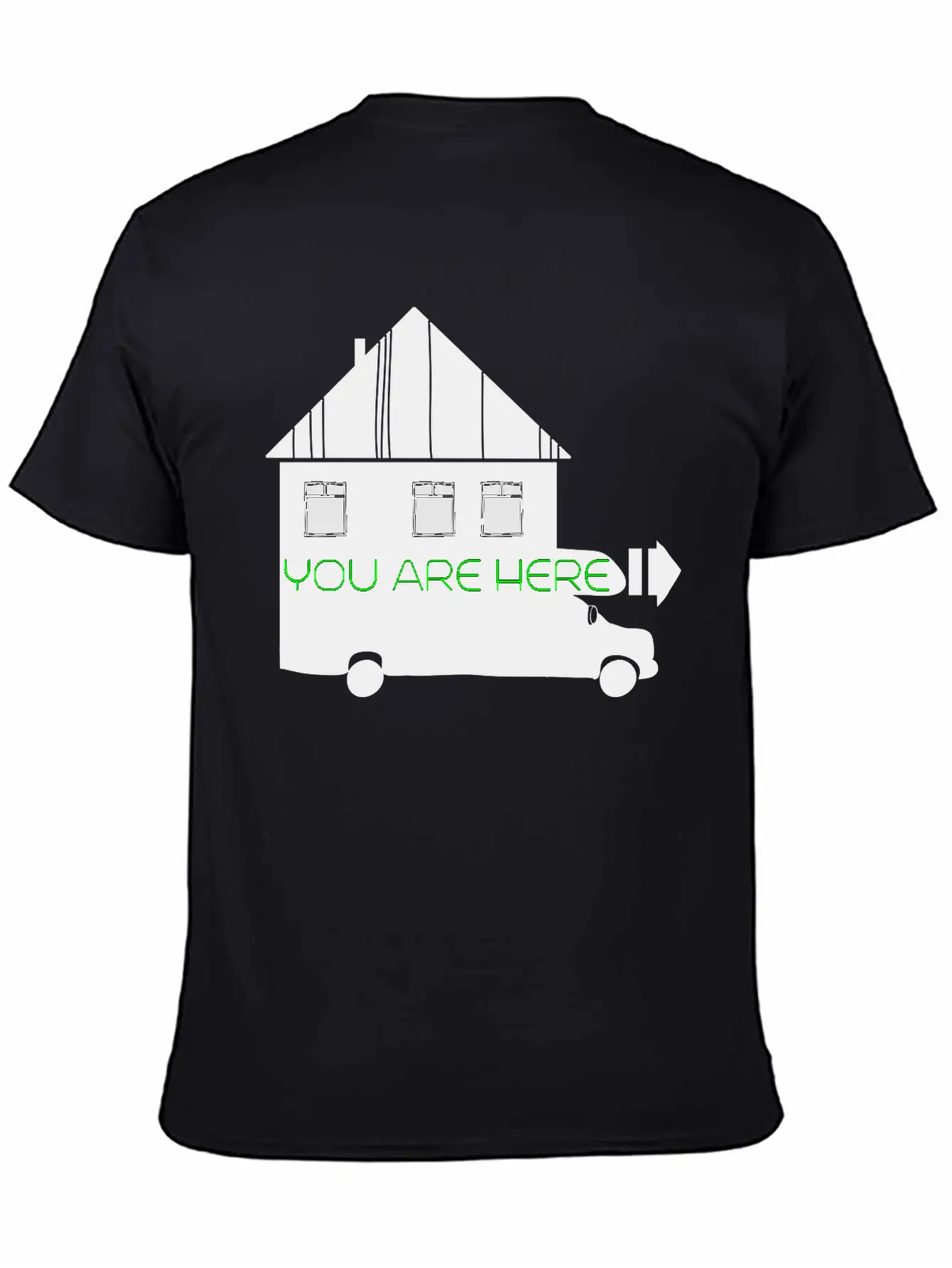 House On Wheels Breathable Graphic T-Shirt – Perfect For Casual Days