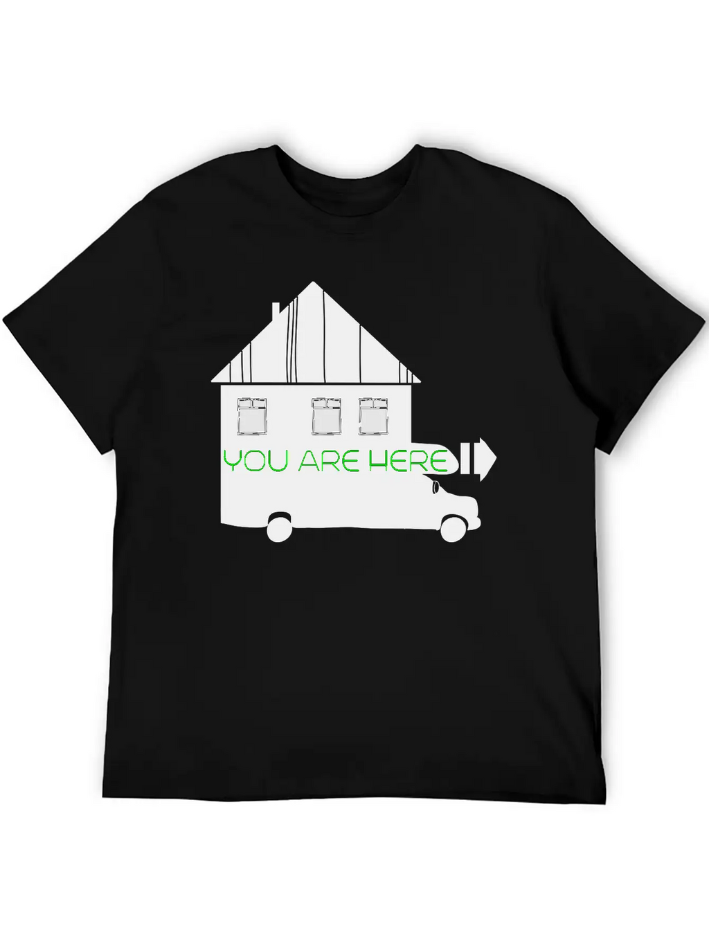 House On Wheels Breathable Graphic T-Shirt – Perfect For Casual Days