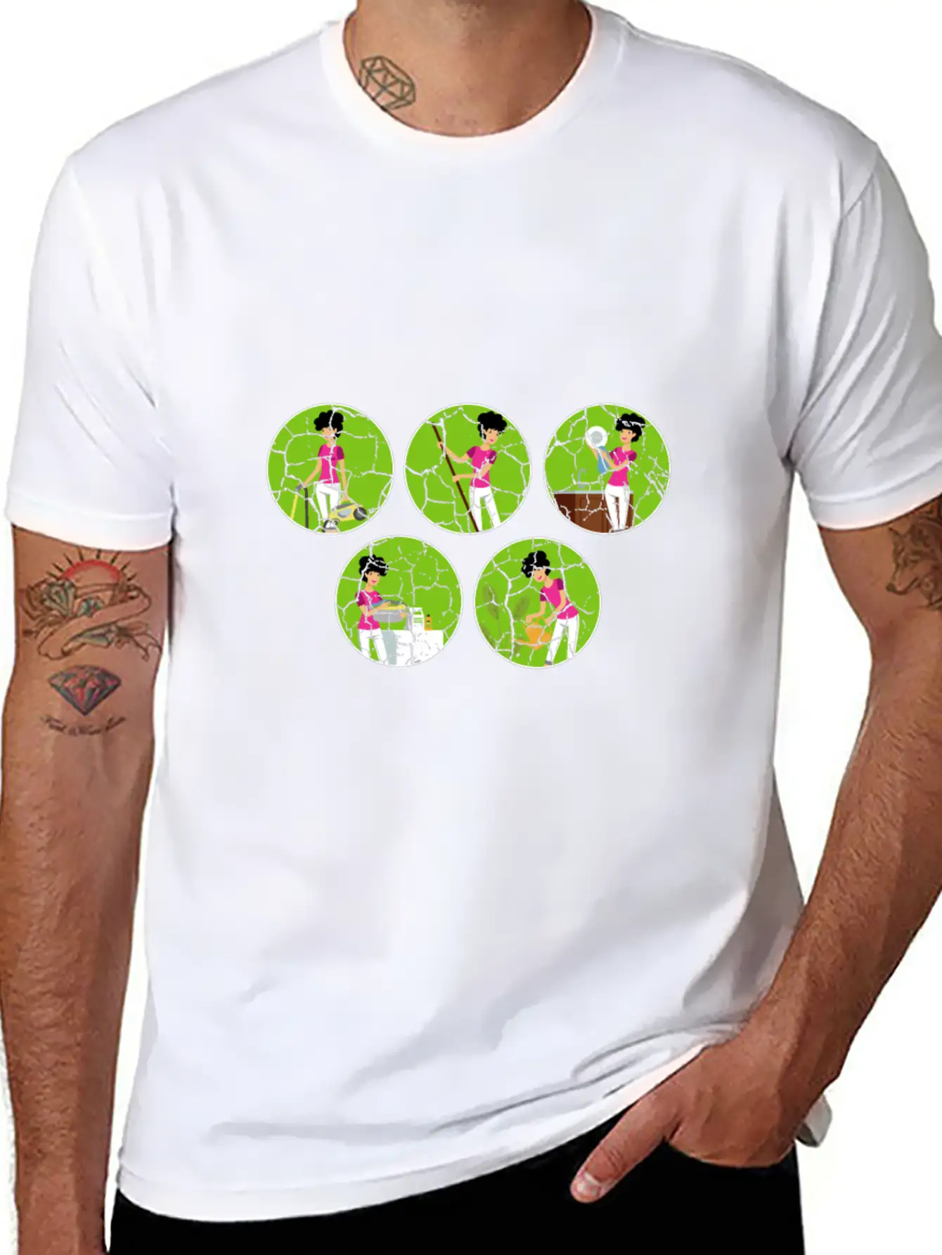 Housework Mum Cleaner Mom Gift Breathable Soft Cotton T-Shirt – Timeless Casual Look