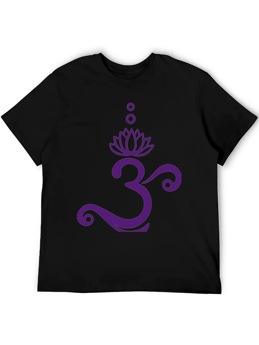 Om Lotus Graphic Tee - Black Cotton T-Shirt