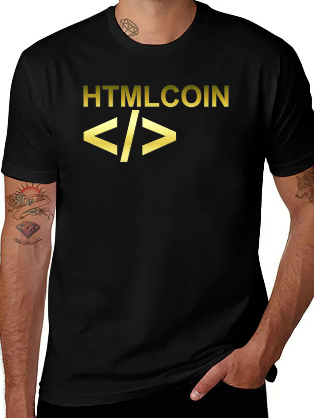HTMLCOIN LOGO B Classic Cotton Tee – Unisex Comfort For Any Season