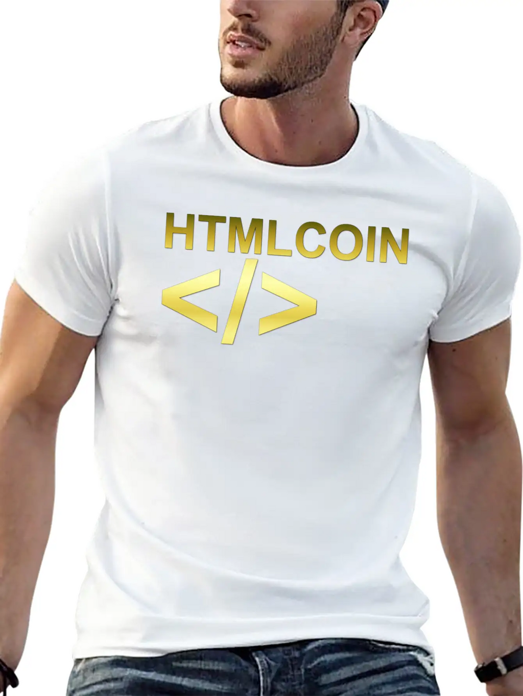 HTMLCOIN LOGO B Classic Cotton Tee – Unisex Comfort For Any Season