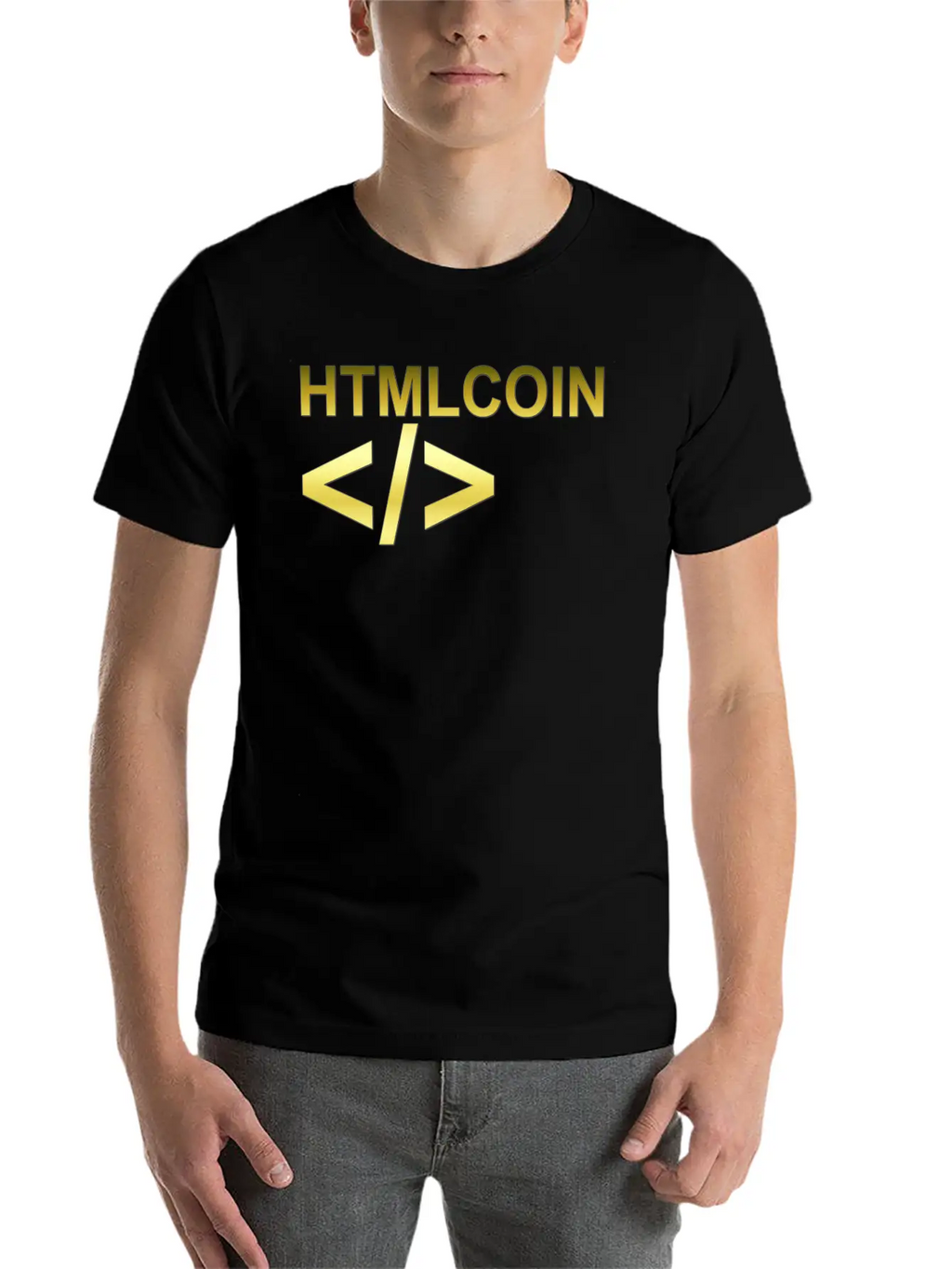 HTMLCOIN LOGO B Classic Cotton Tee – Unisex Comfort For Any Season