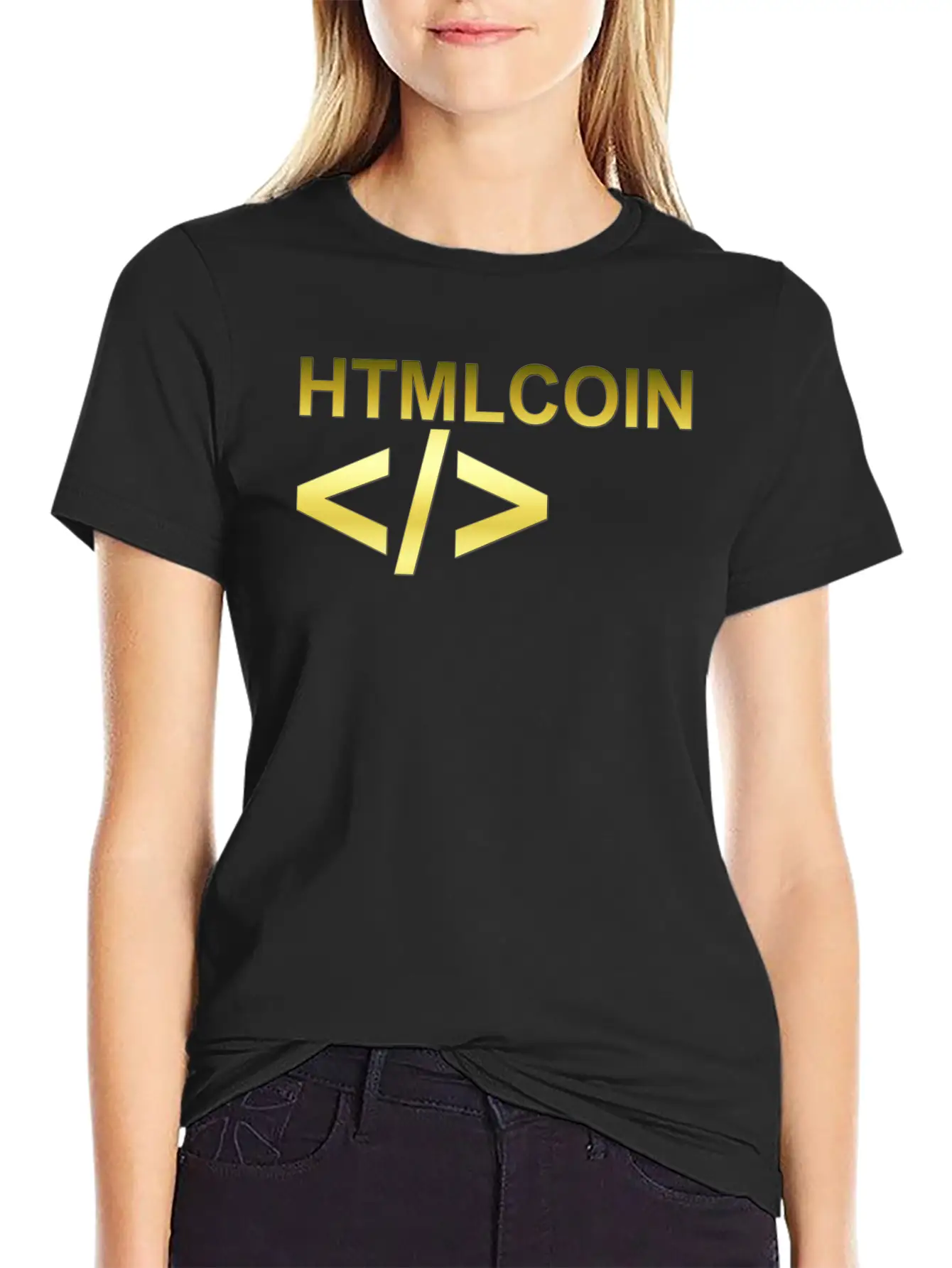 HTMLCOIN LOGO B Classic Cotton Tee – Unisex Comfort For Any Season