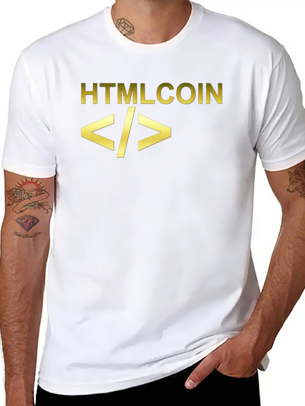 HTMLCOIN LOGO B Classic Cotton Tee – Unisex Comfort For Any Season