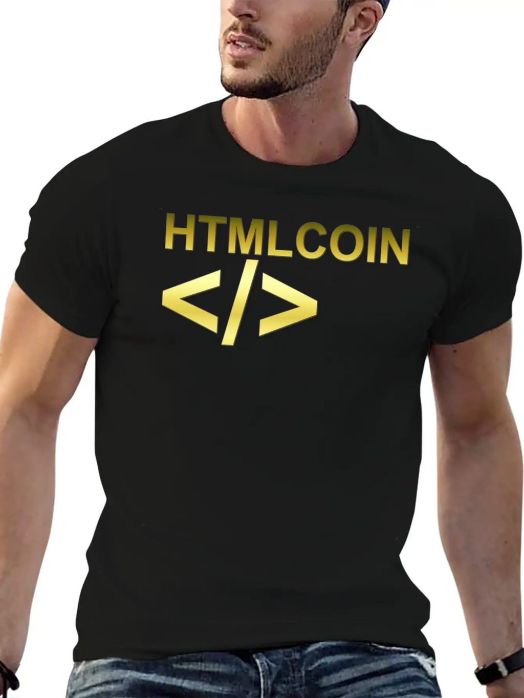 HTMLCOIN LOGO B Classic Cotton Tee – Unisex Comfort For Any Season